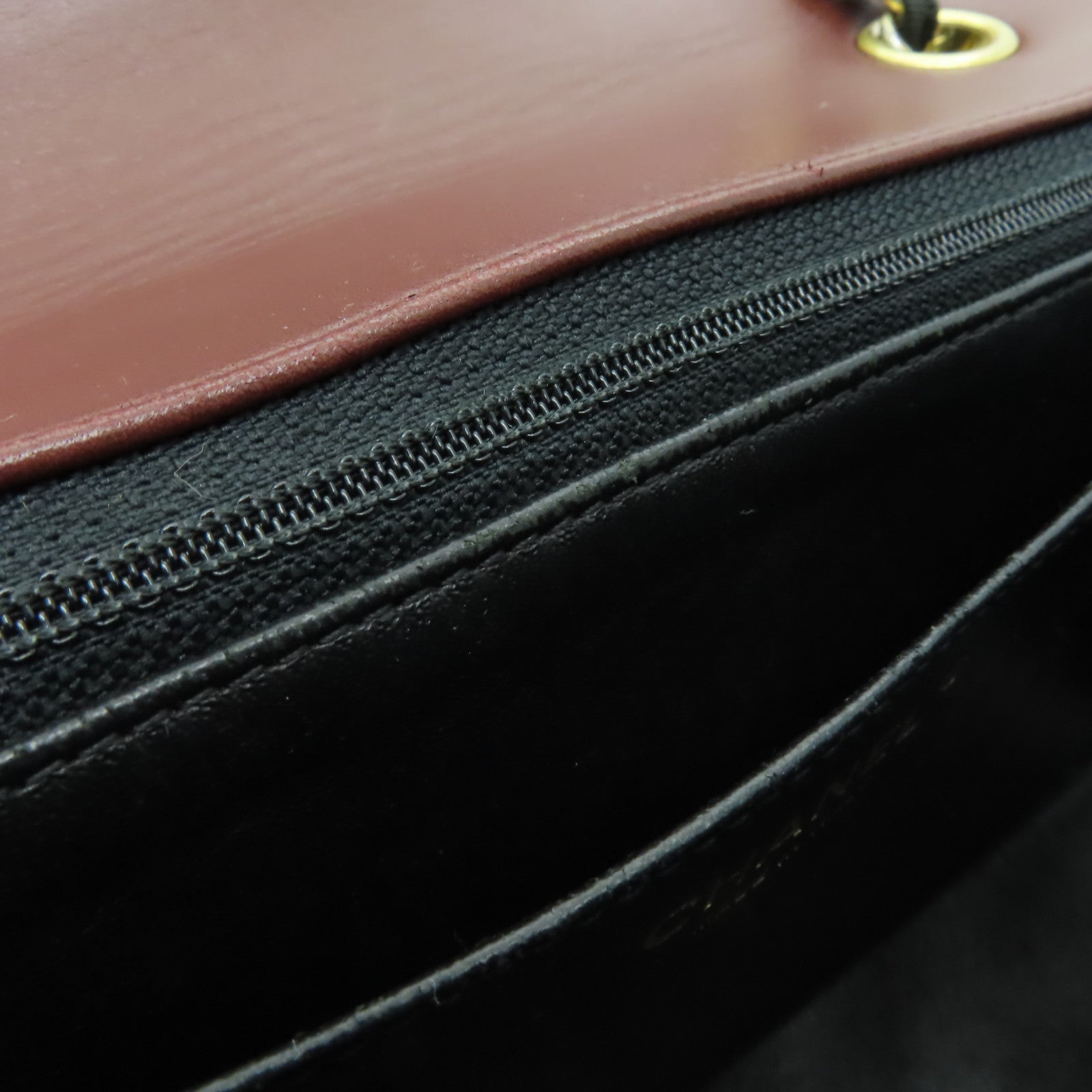 CHANEL 菱格牛皮皮革Chain Shoulder Bag金扣鏈帶肩背袋紅色