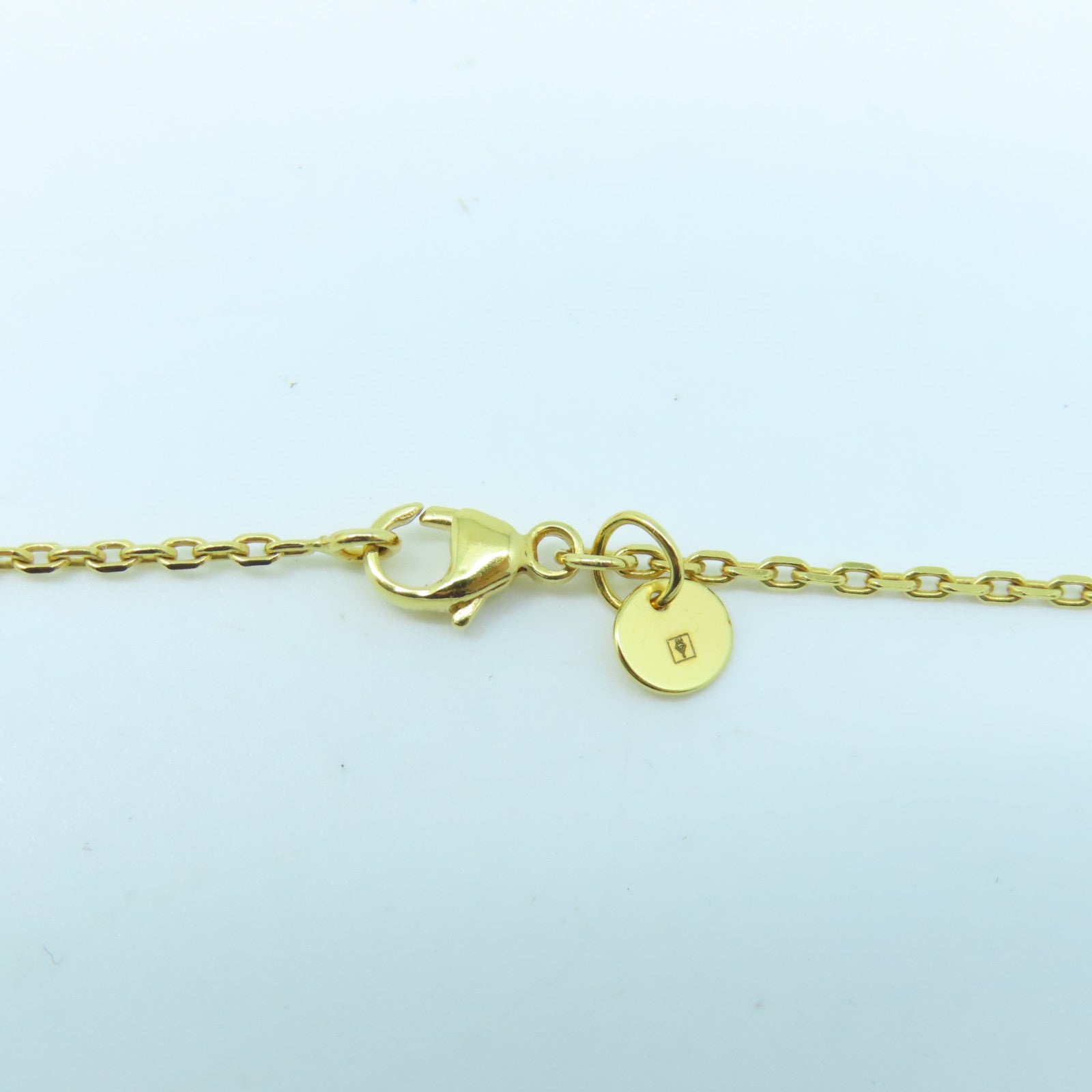 HERMES Metal Necklace Gold Buckle Necklace Gold/White