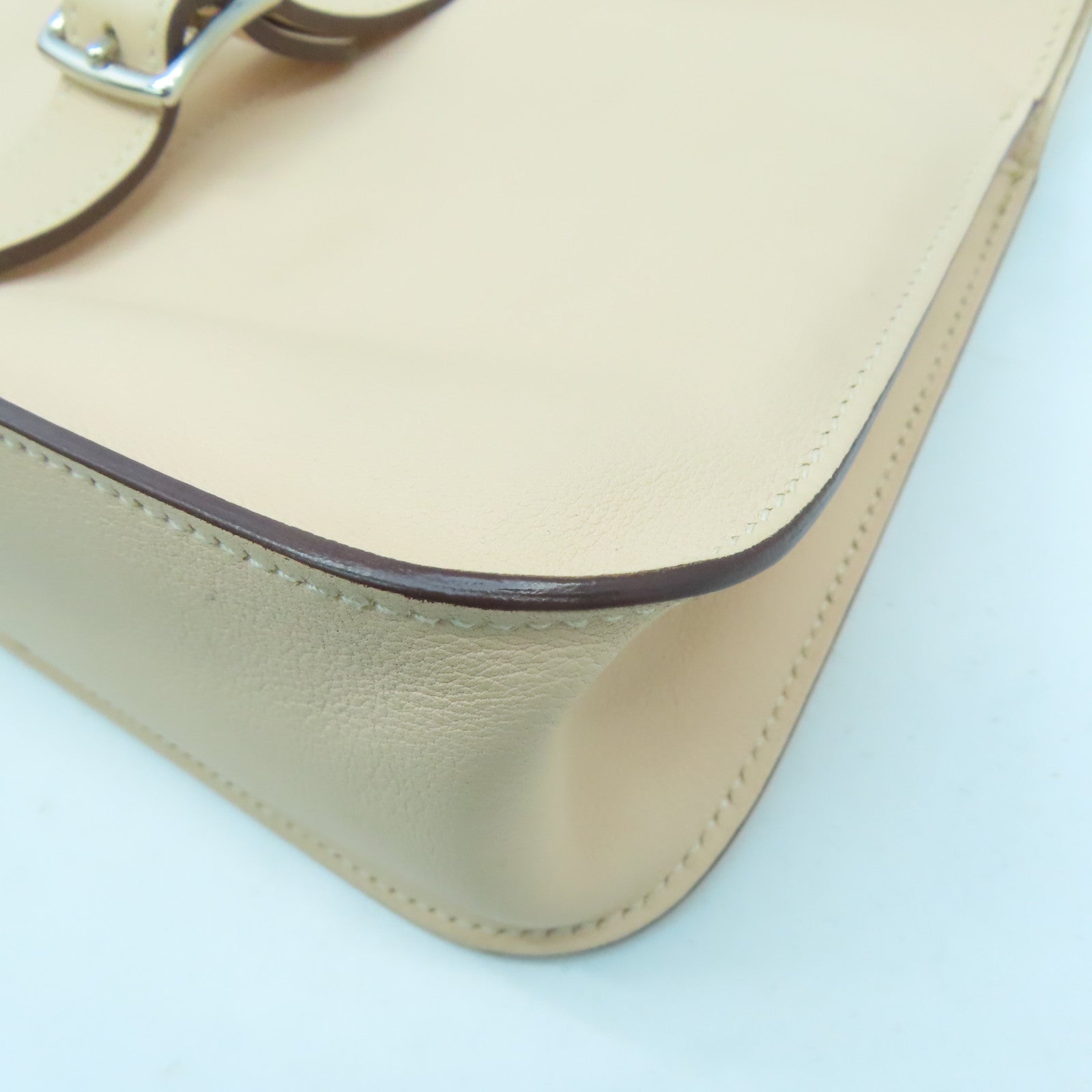 HERMES Swift皮革Mini Halzan銀扣手挽肩背兩用袋薔薇粉