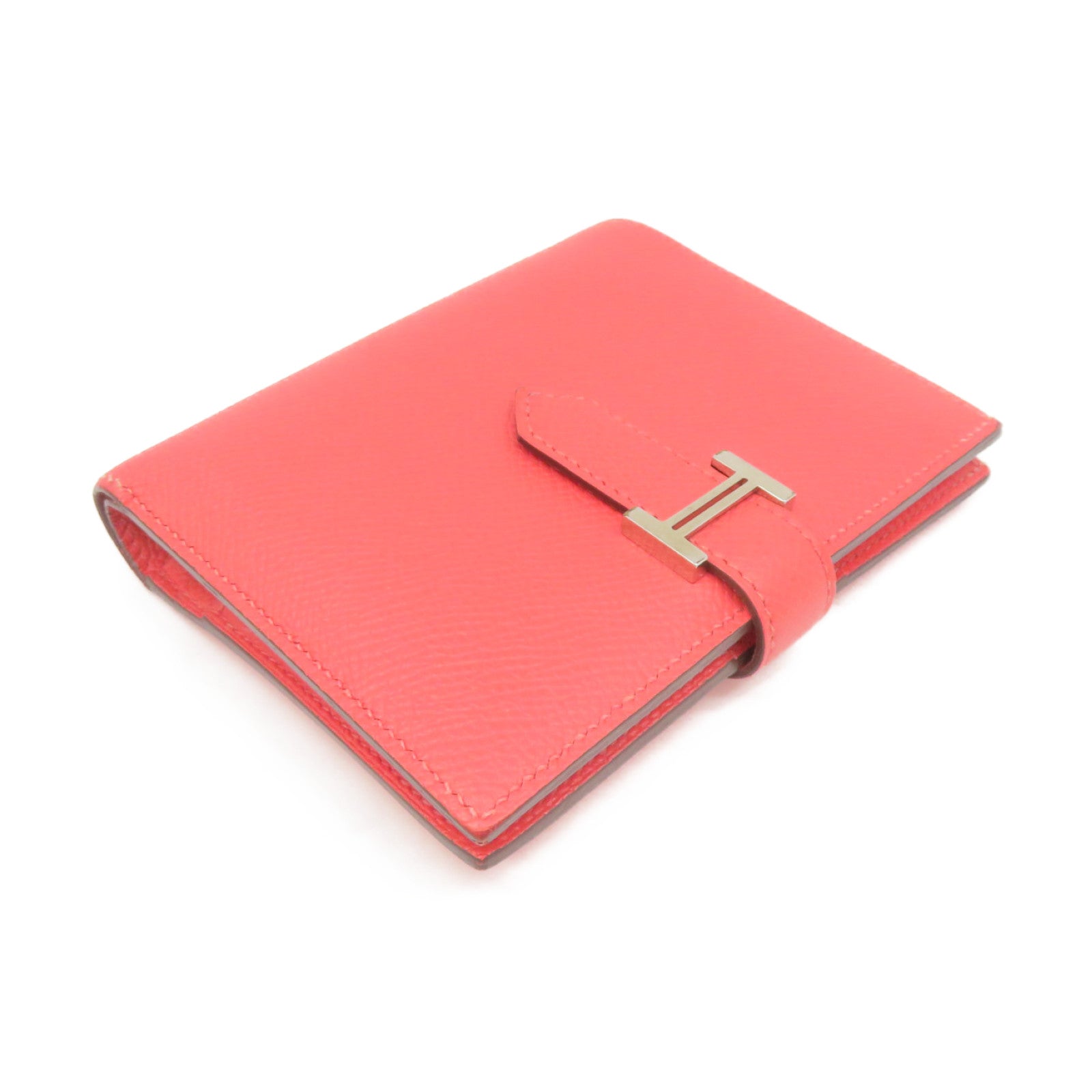 HERMES Epsom皮革Bearn W Snap Wallet銀扣錢包T5