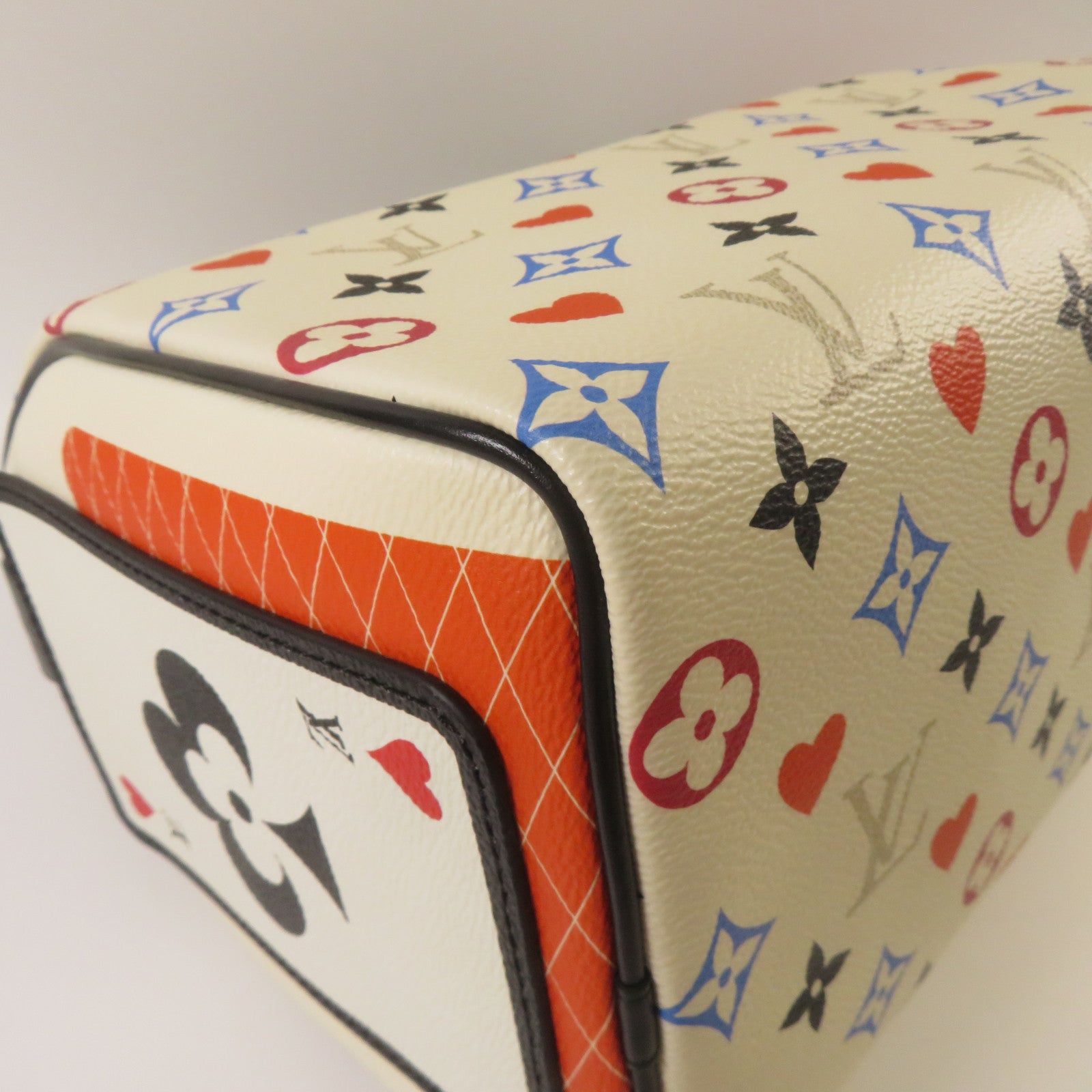 LOUIS VUITTON Monogram Game On Speedy Bandouliere金扣手挽肩背兩用袋白色