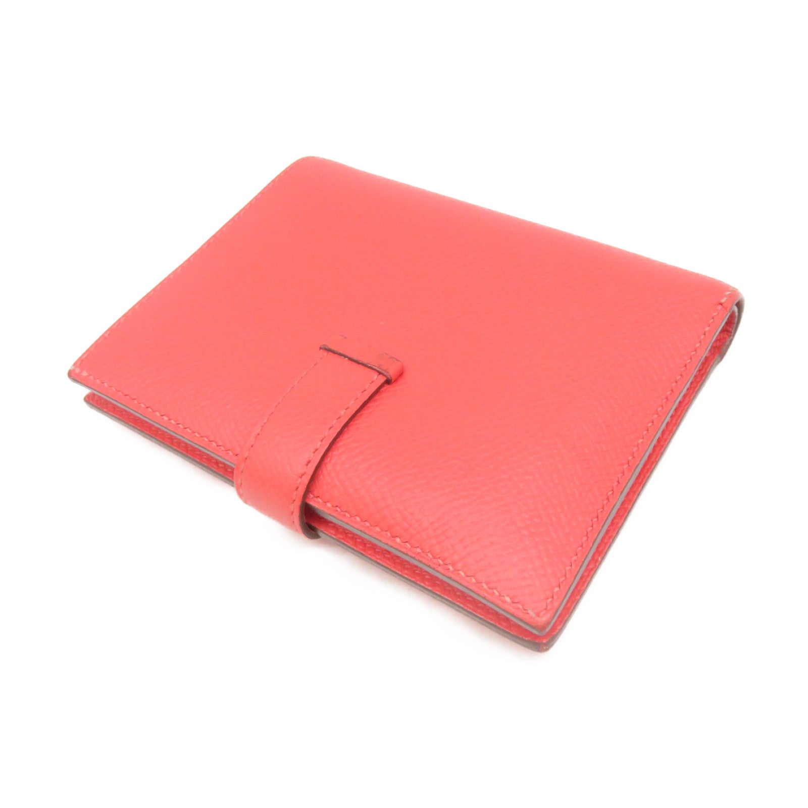 HERMES Epsom皮革Bearn W Snap Wallet銀扣錢包T5