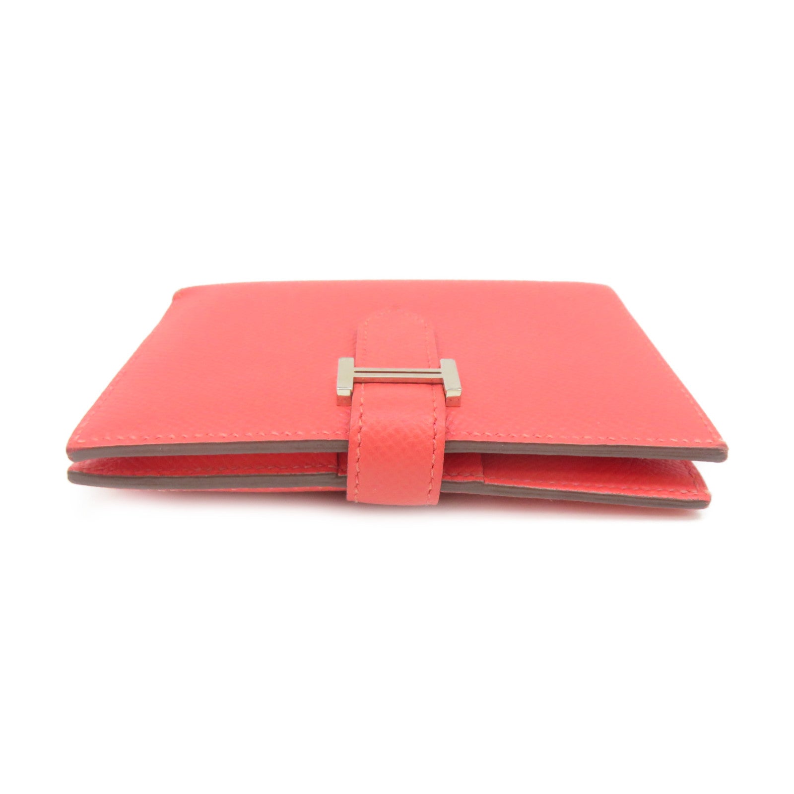 HERMES Epsom皮革Bearn W Snap Wallet銀扣錢包T5
