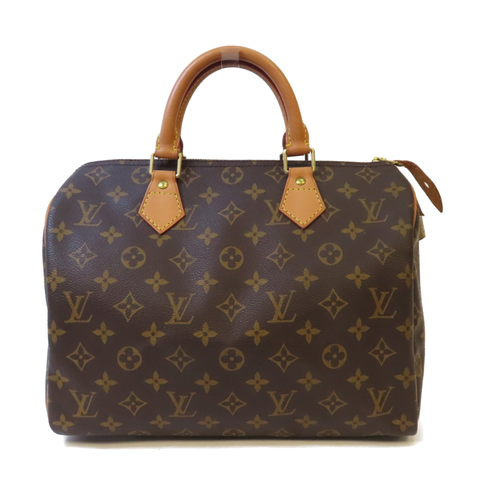 LOUIS VUITTON Monogram Speedy 30金扣手挽袋啡色
