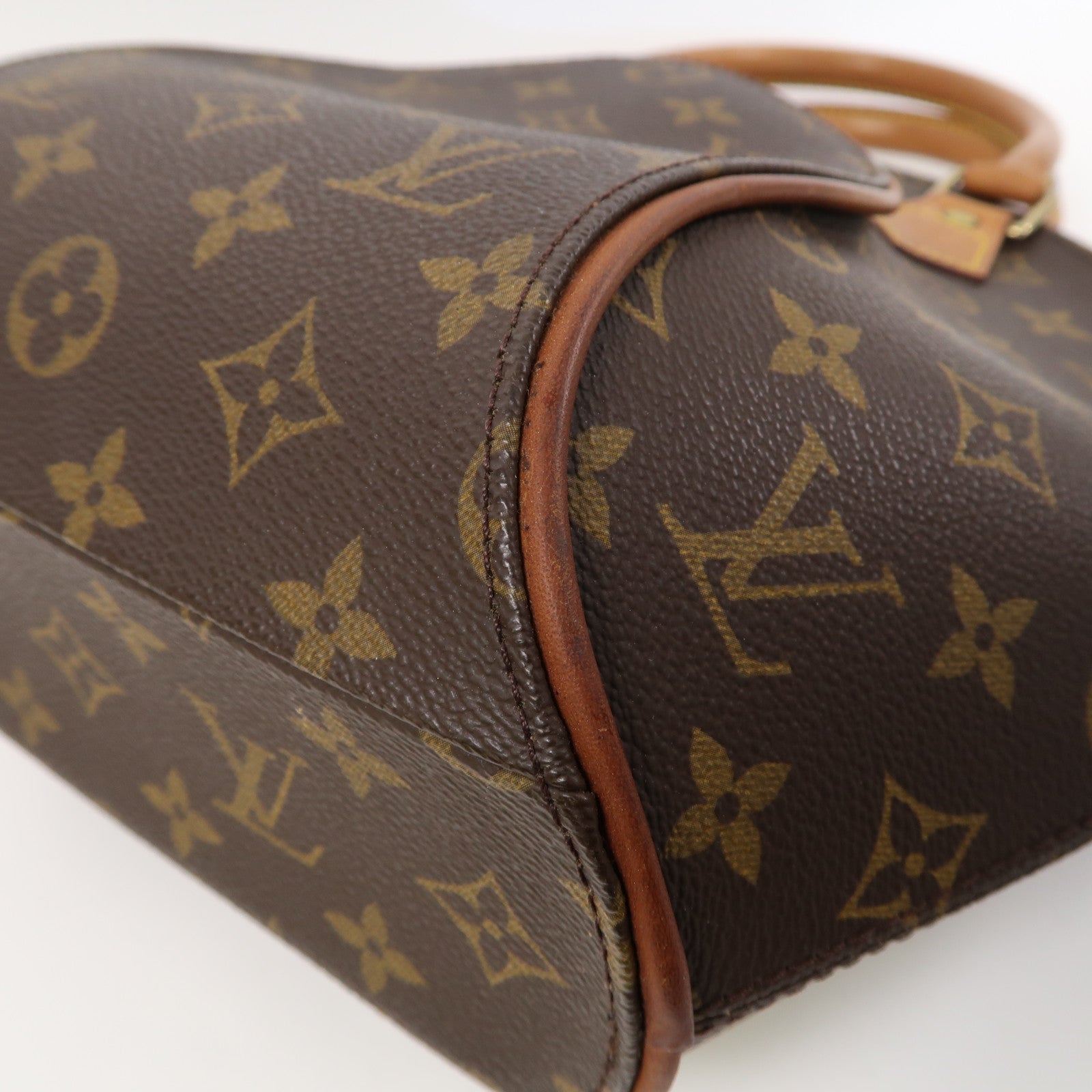 LOUIS VUITTON Monogram Ellipse MM金扣手挽袋啡色