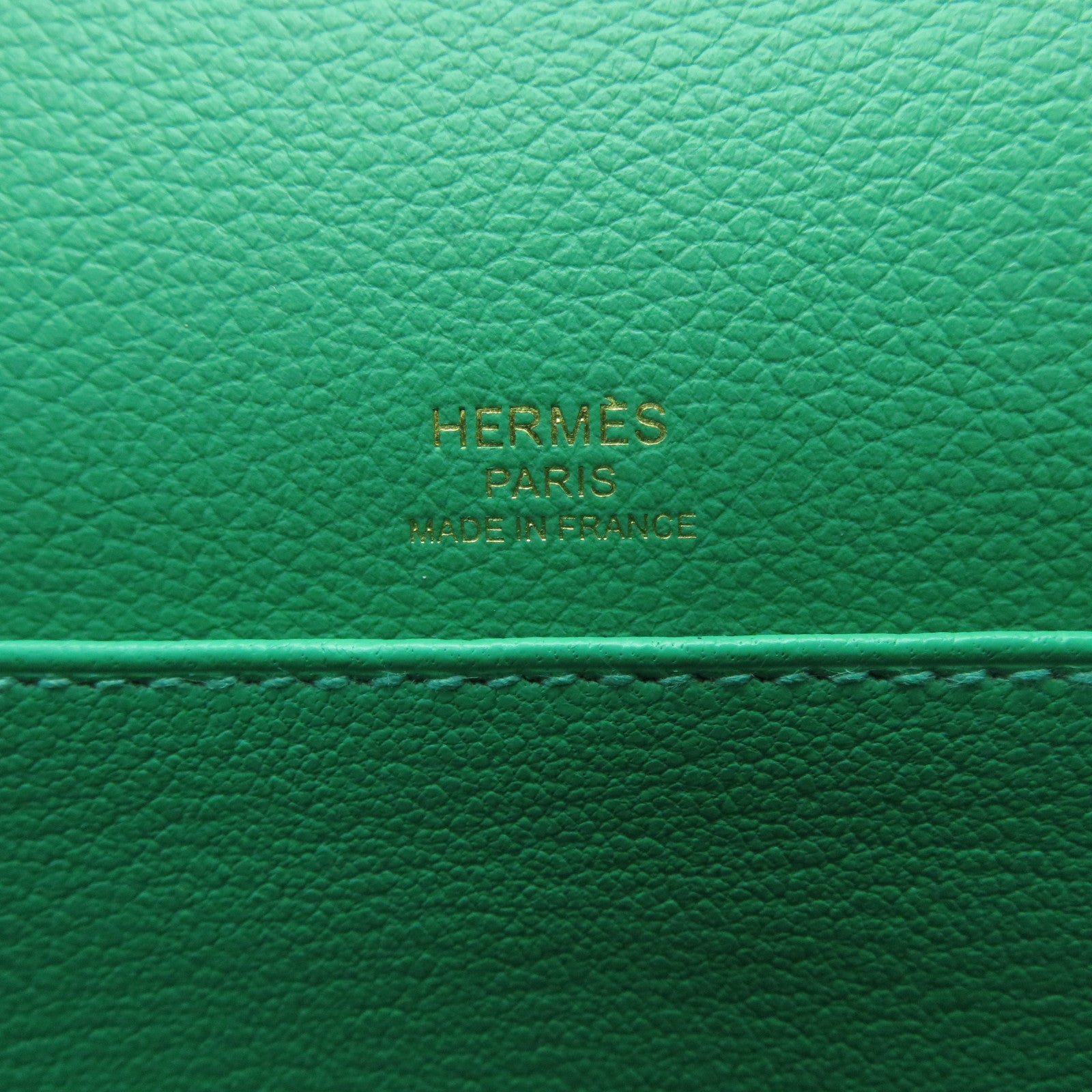 HERMES Evercolor皮革Mini Roulis金扣肩背袋薄荷綠色