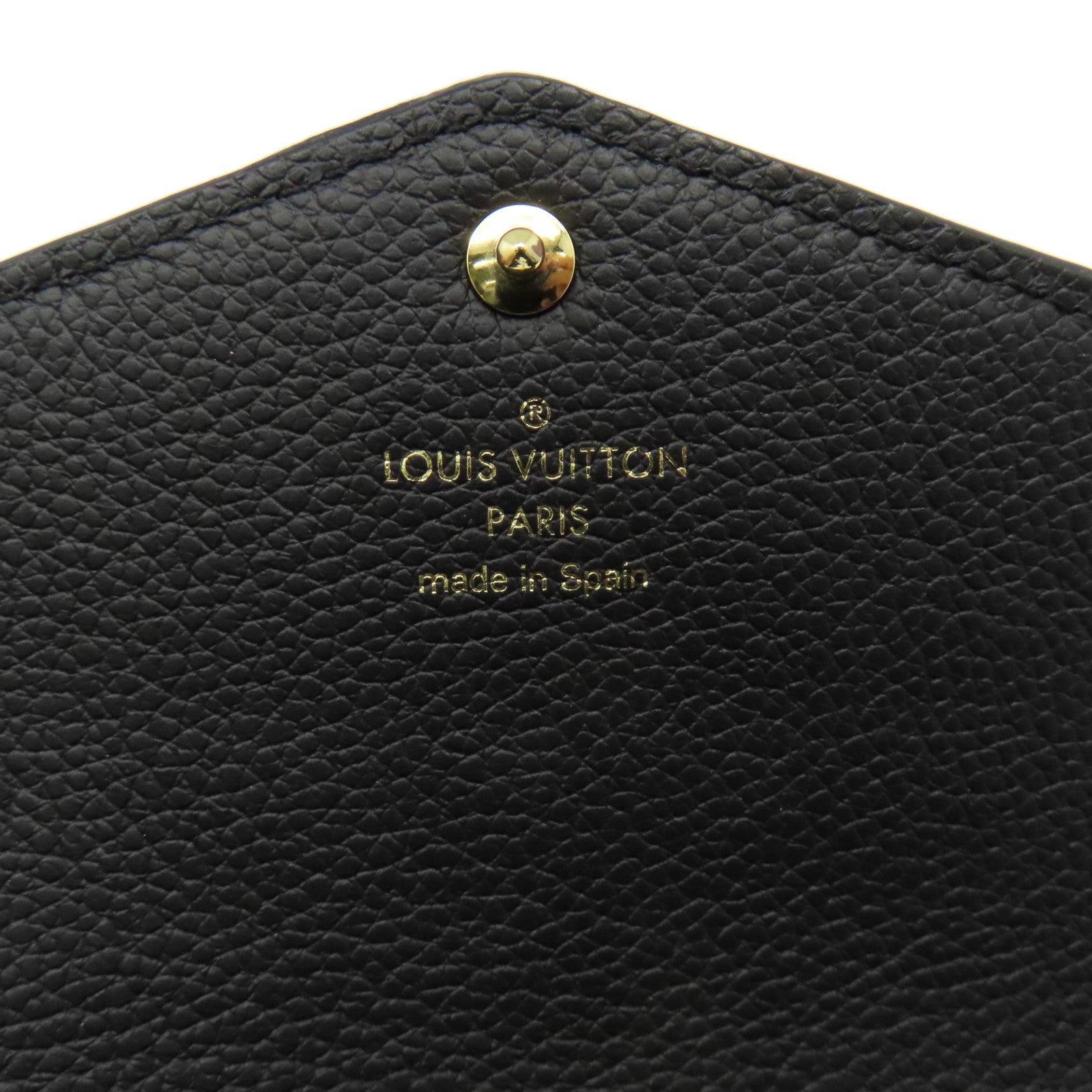 LOUIS VUITTON Monogram Empreinte Sarah Long Wallet金扣長錢包黑色/杏色