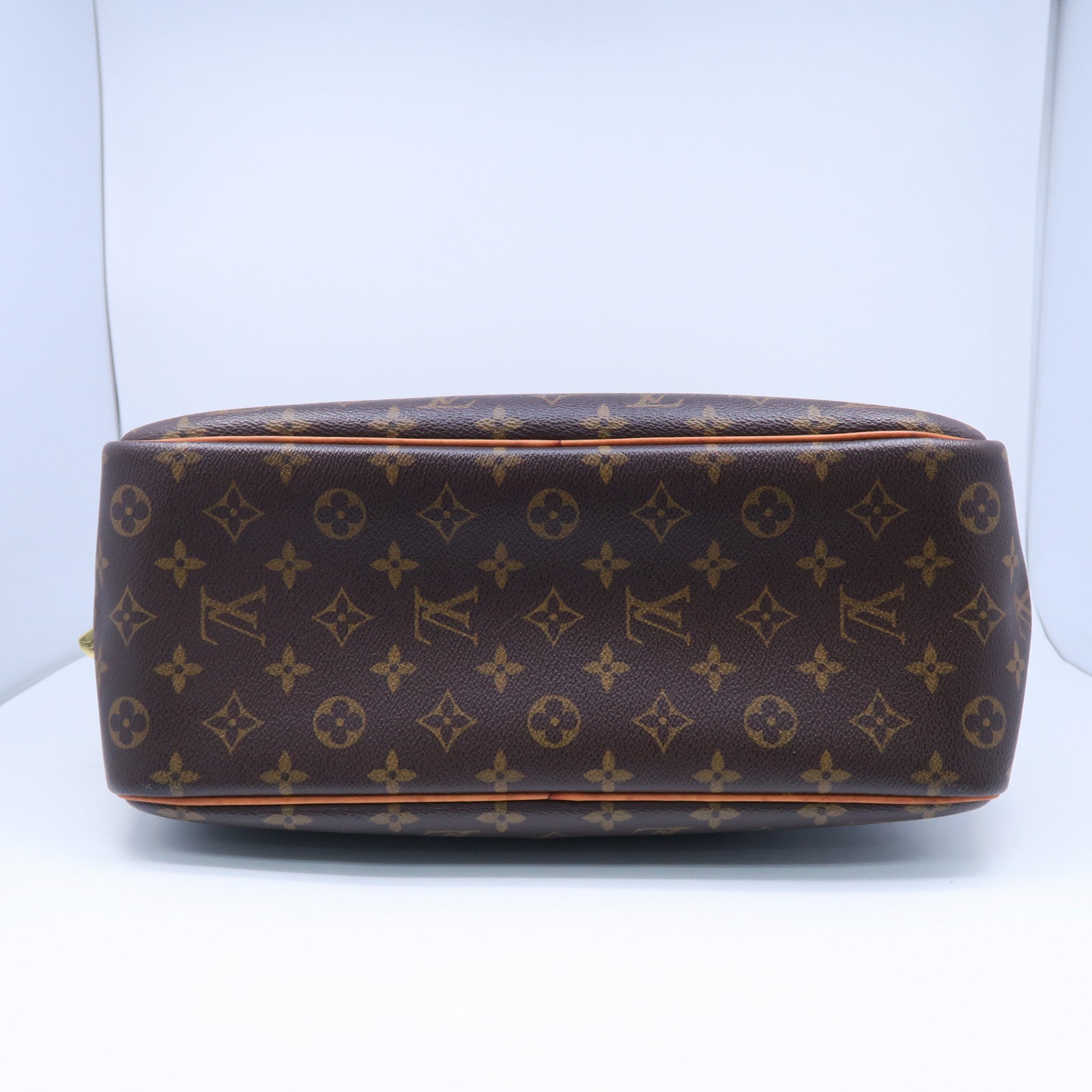 LOUIS VUITTON Monogram Deauville金扣手挽袋啡色