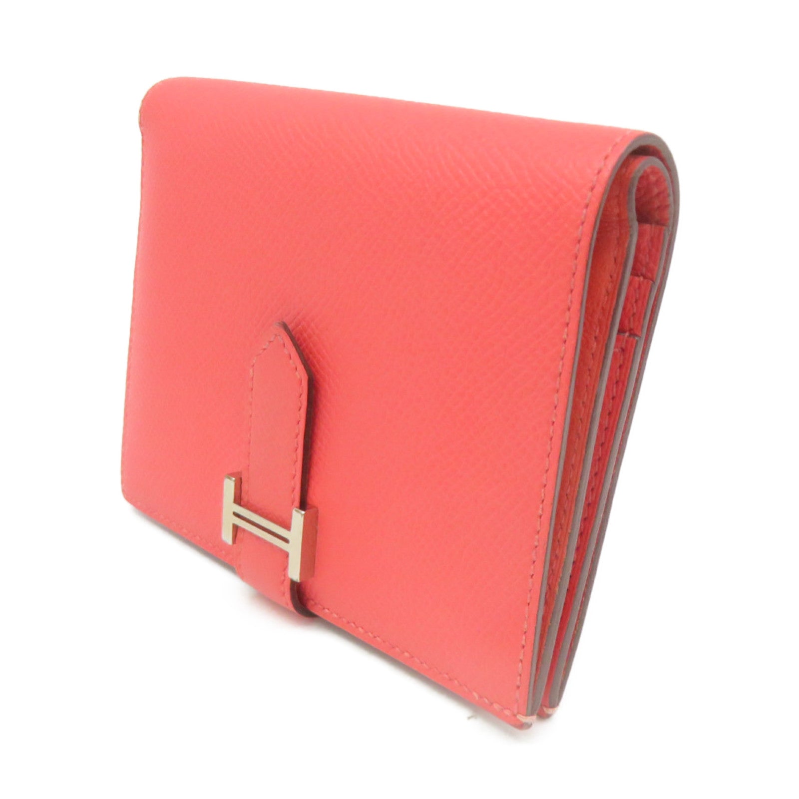 HERMES Epsom皮革Bearn W Snap Wallet銀扣錢包T5