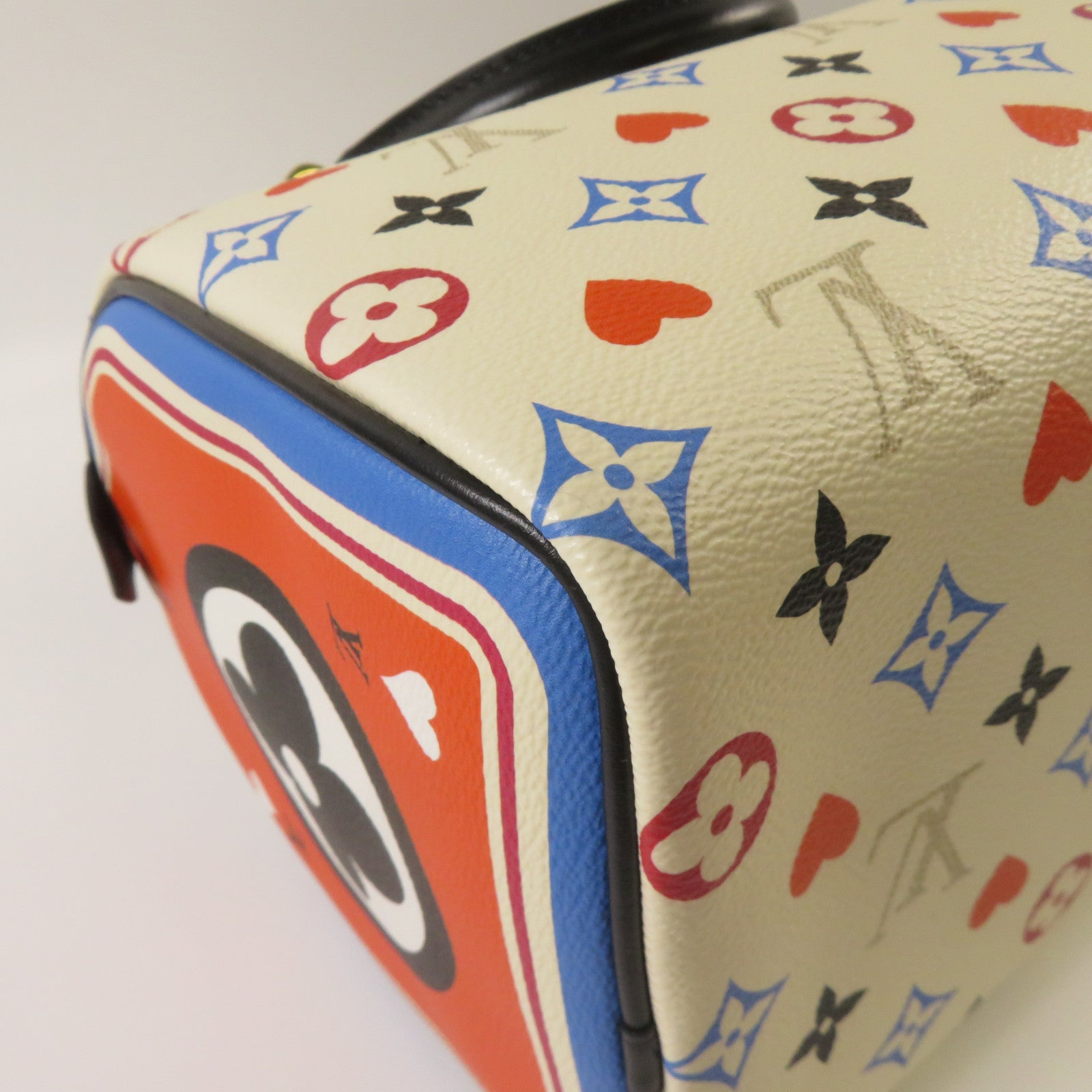 LOUIS VUITTON Monogram Game On Speedy Bandouliere金扣手挽肩背兩用袋白色