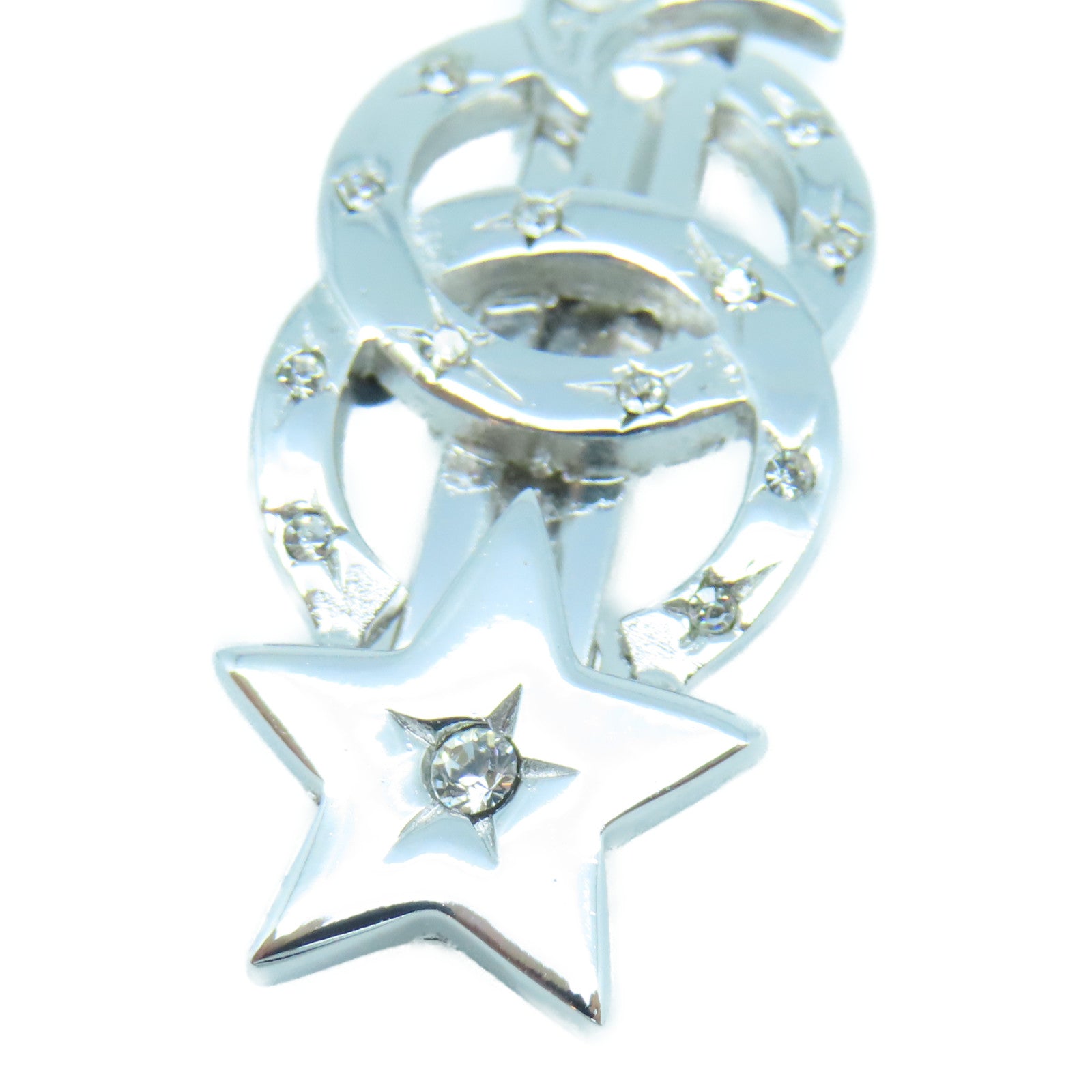 CHANEL 金屬Hair Clip銀扣髮夾銀色