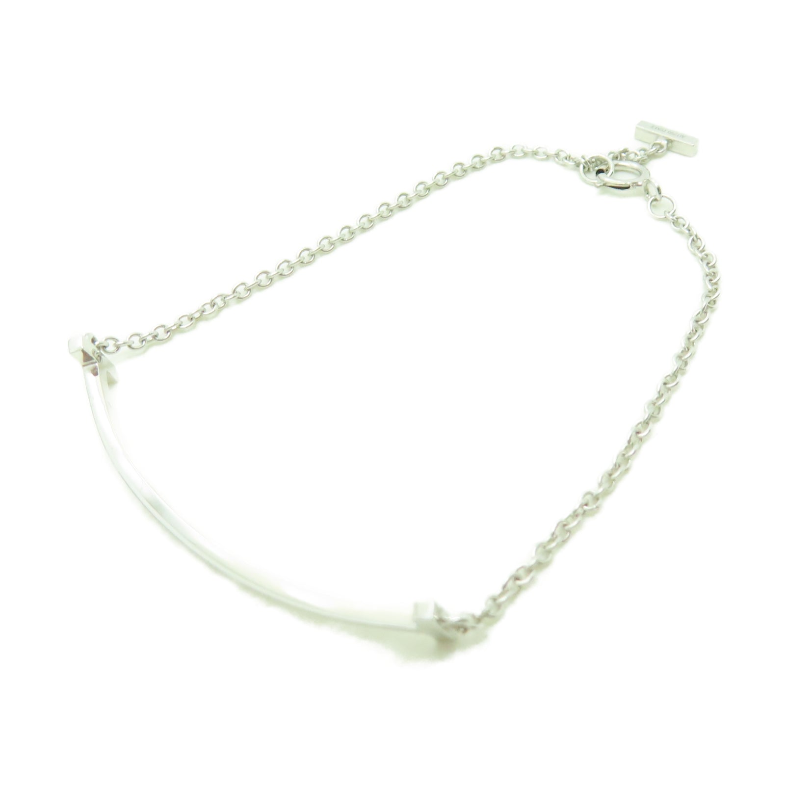 TIFFANY＆CO 18K白金T Smile Bracelet手鏈