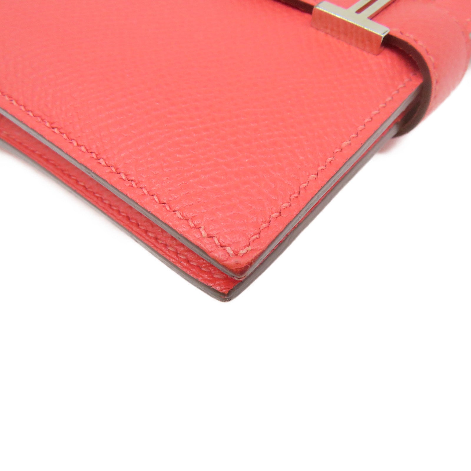 HERMES Epsom皮革Bearn W Snap Wallet銀扣錢包T5