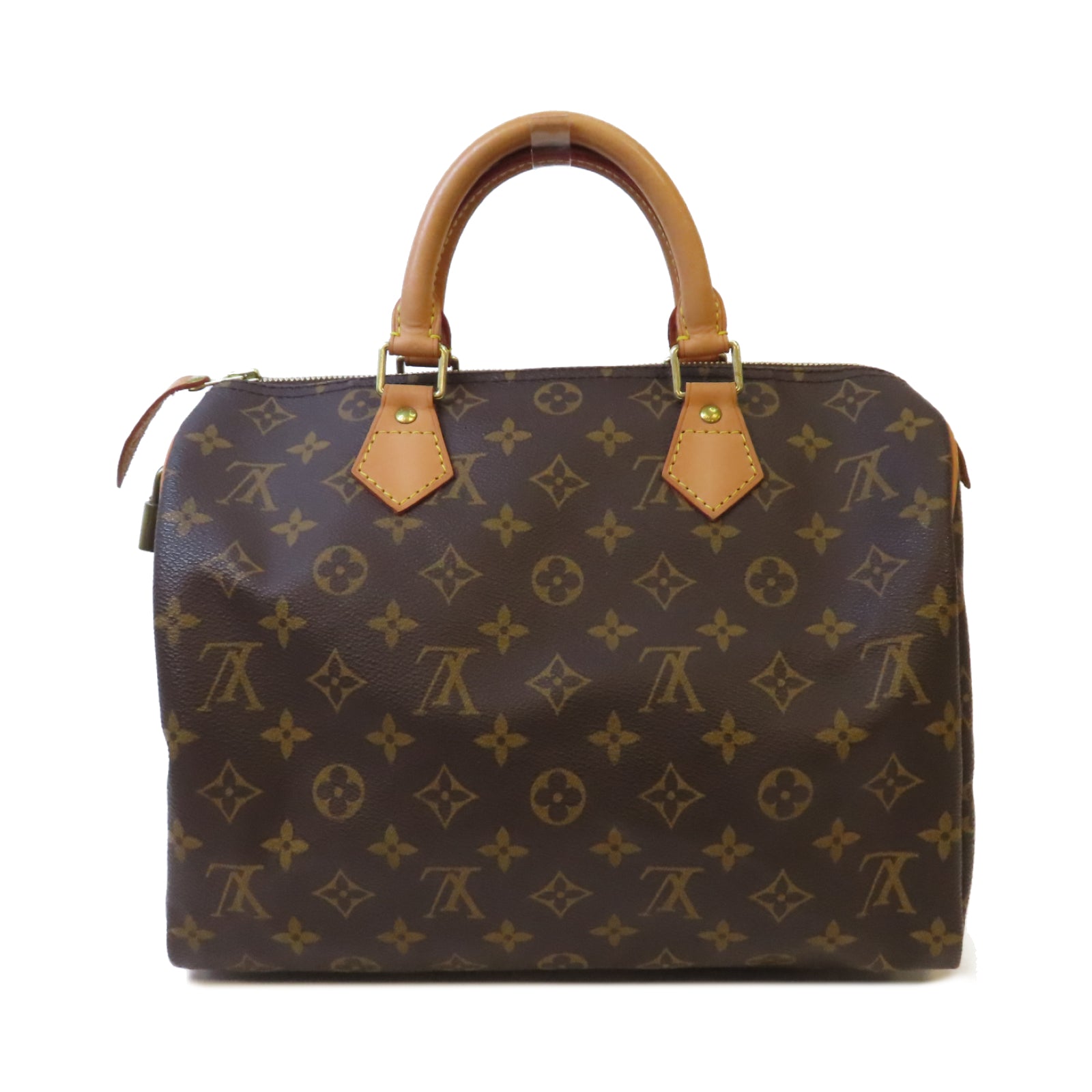 LOUIS VUITTON Monogram Speedy 30金扣手挽袋啡色