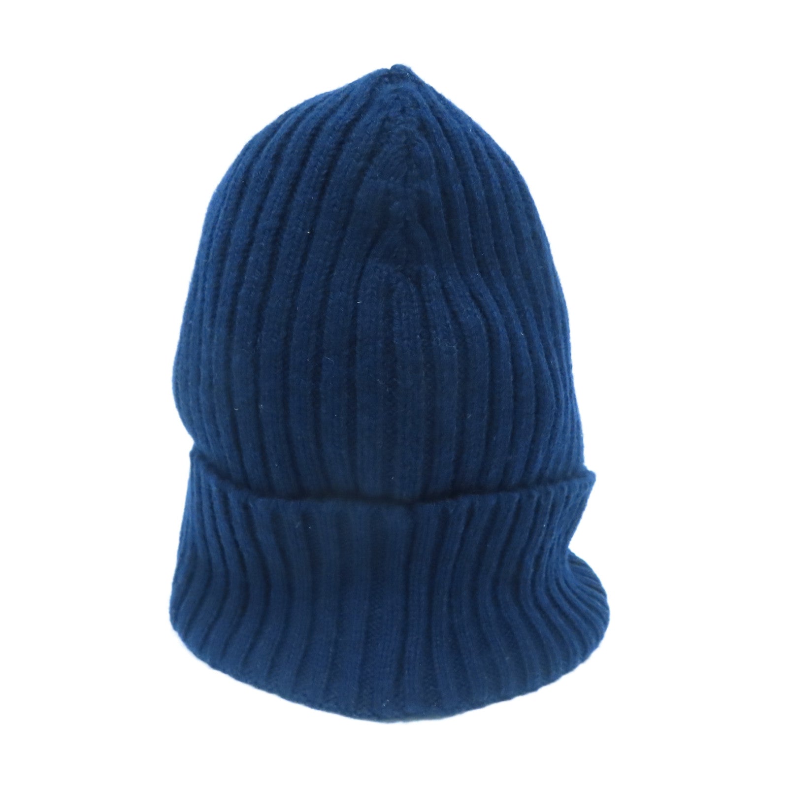 CHANEL 羊絨Knit Cap針織帽深藍色