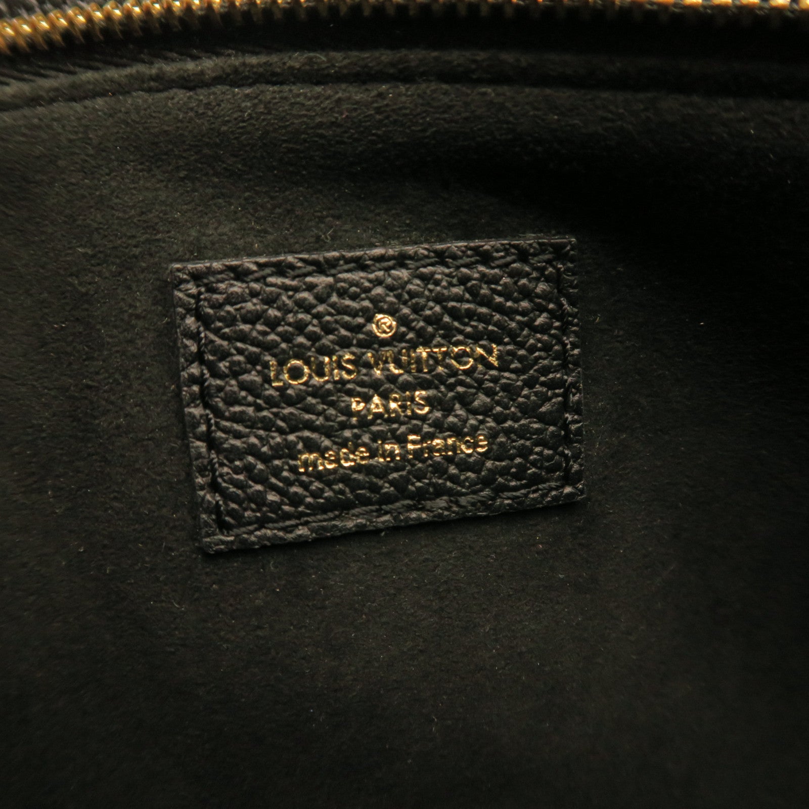 LOUIS VUITTON Monogram Empreinte Multi Pochette Accessories Gold Buckle Shoulder Bag Black