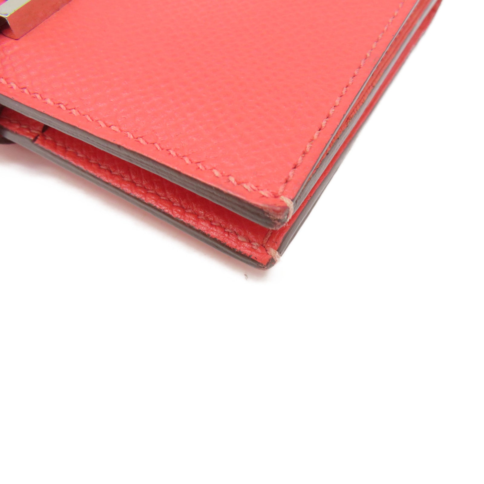 HERMES Epsom皮革Bearn W Snap Wallet銀扣錢包T5