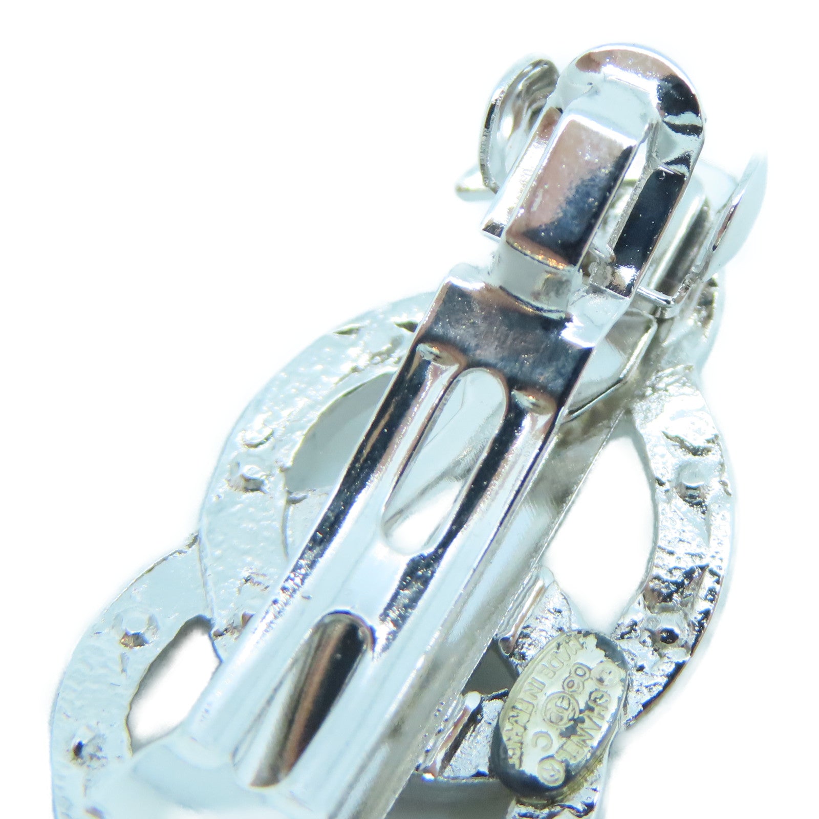 CHANEL 金屬Hair Clip銀扣髮夾銀色