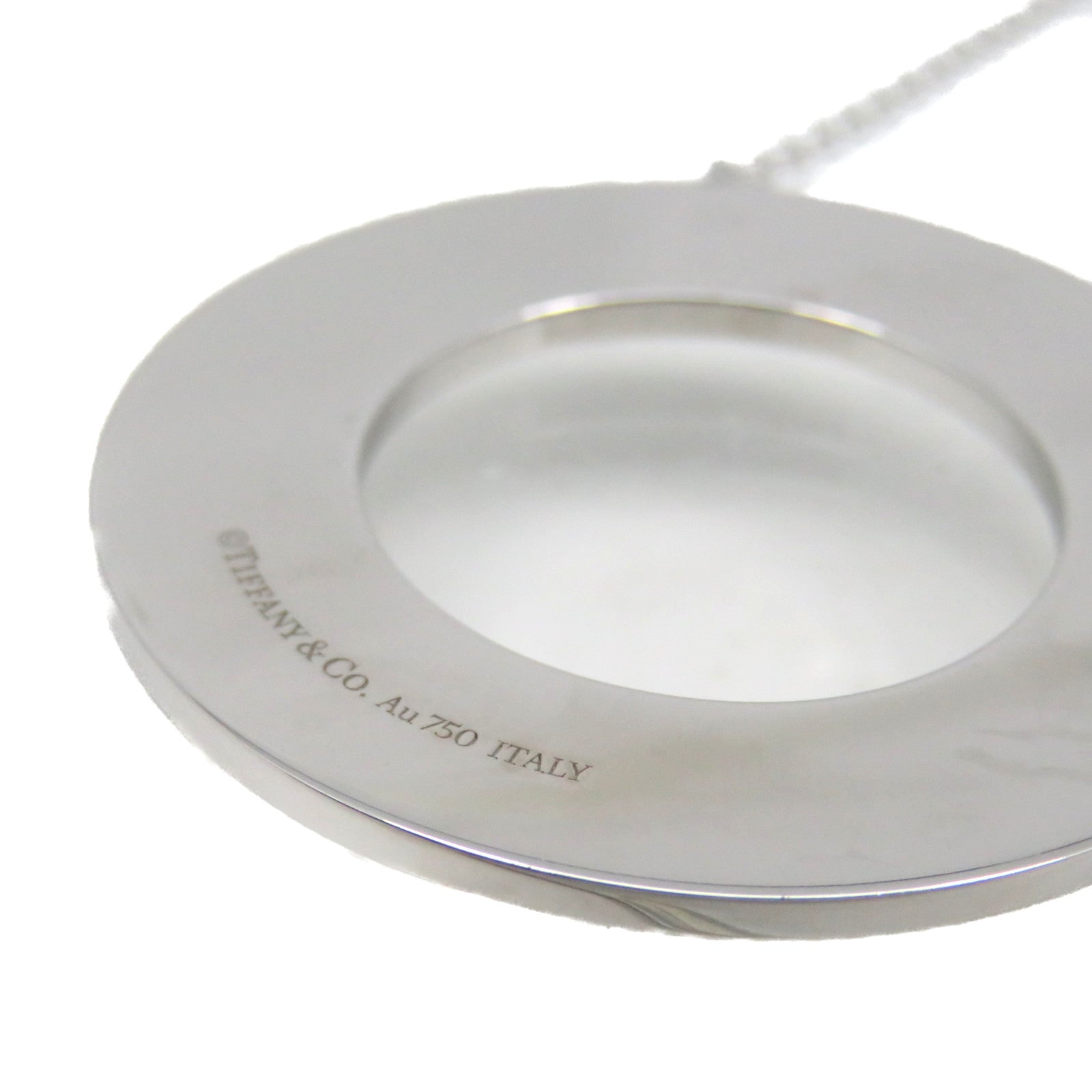 TIFFANY＆CO 18K白金Tiffany T Necklace項鏈
