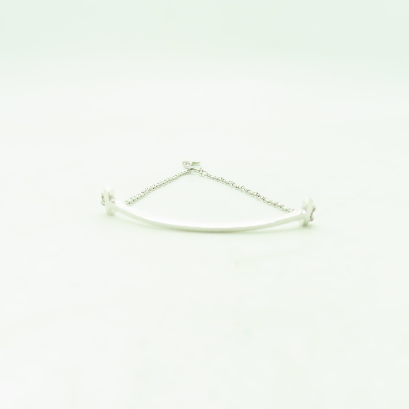 TIFFANY＆CO 18K白金T Smile Bracelet手鏈