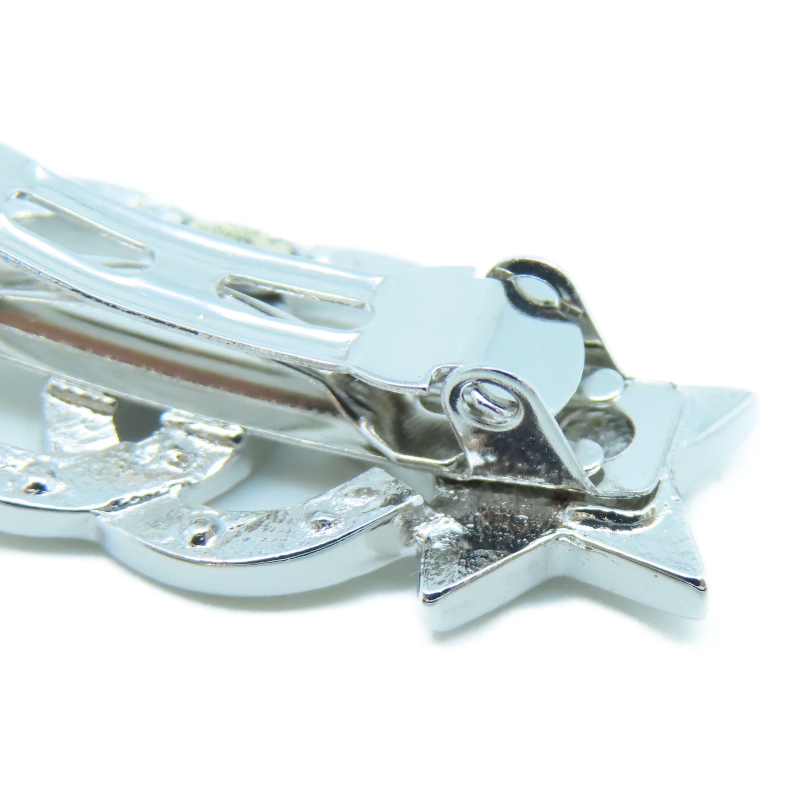 CHANEL 金屬Hair Clip銀扣髮夾銀色
