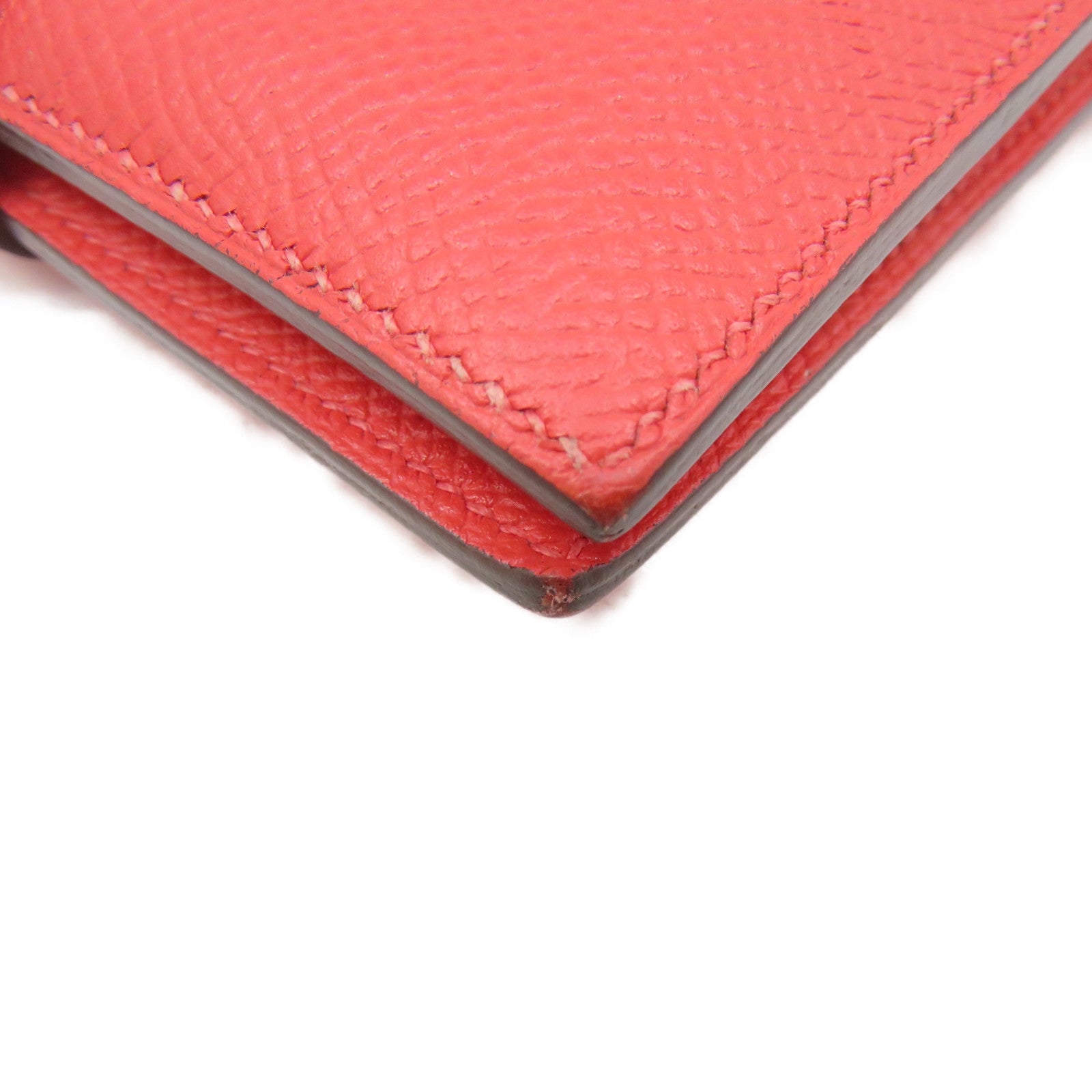 HERMES Epsom皮革Bearn W Snap Wallet銀扣錢包T5