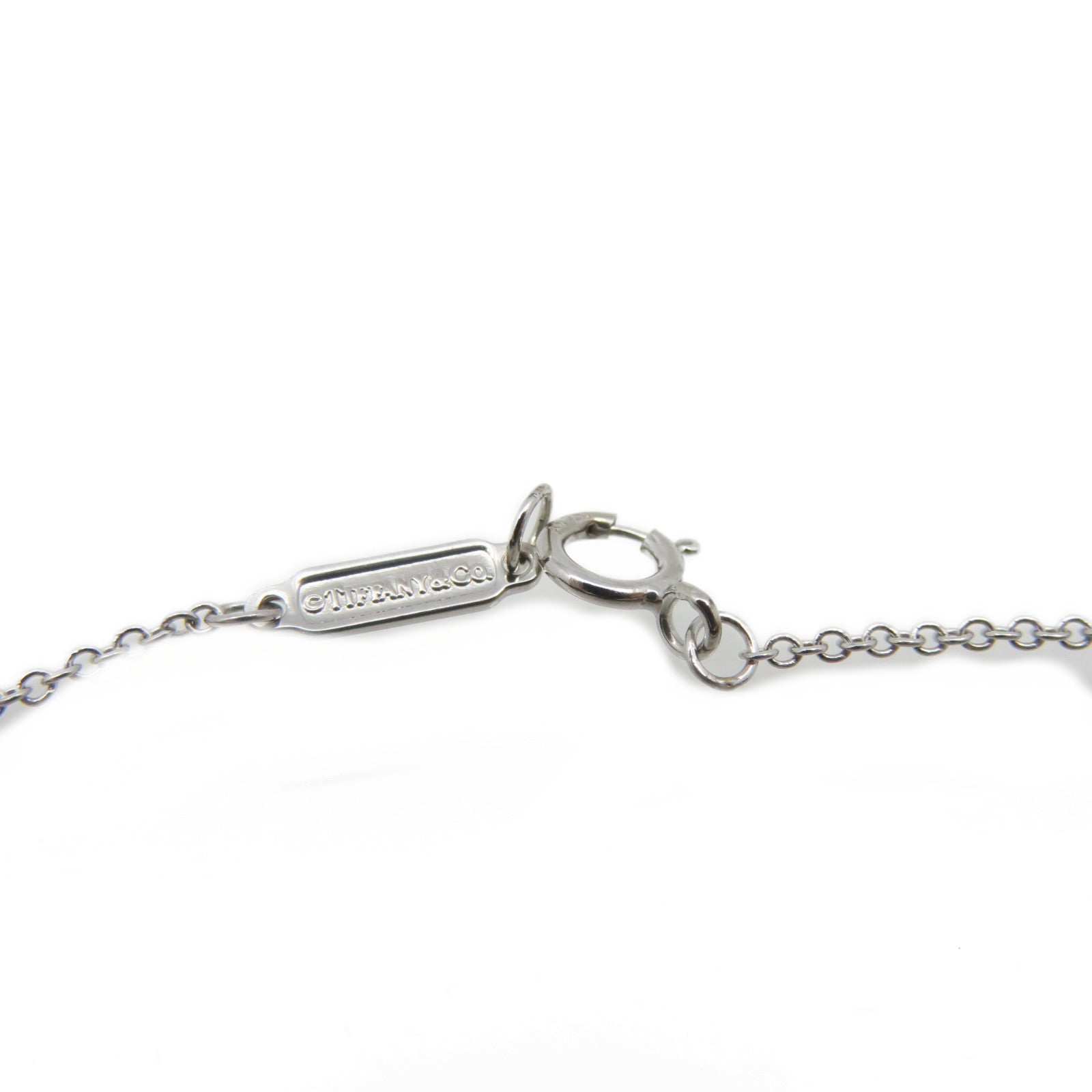 TIFFANY＆CO 18K白金Tiffany T Necklace項鏈