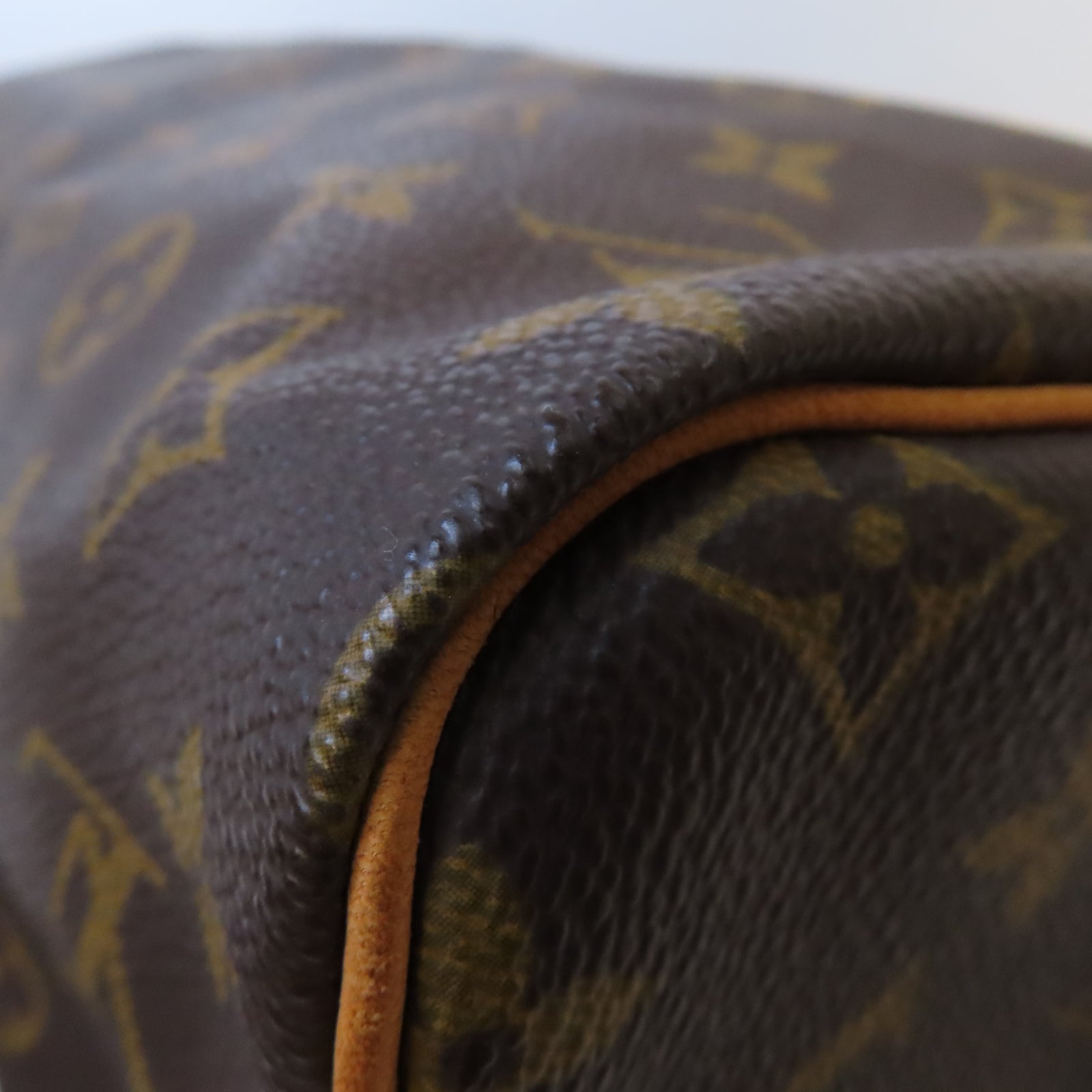 LOUIS VUITTON Monogram Speedy 30金扣手挽袋啡色