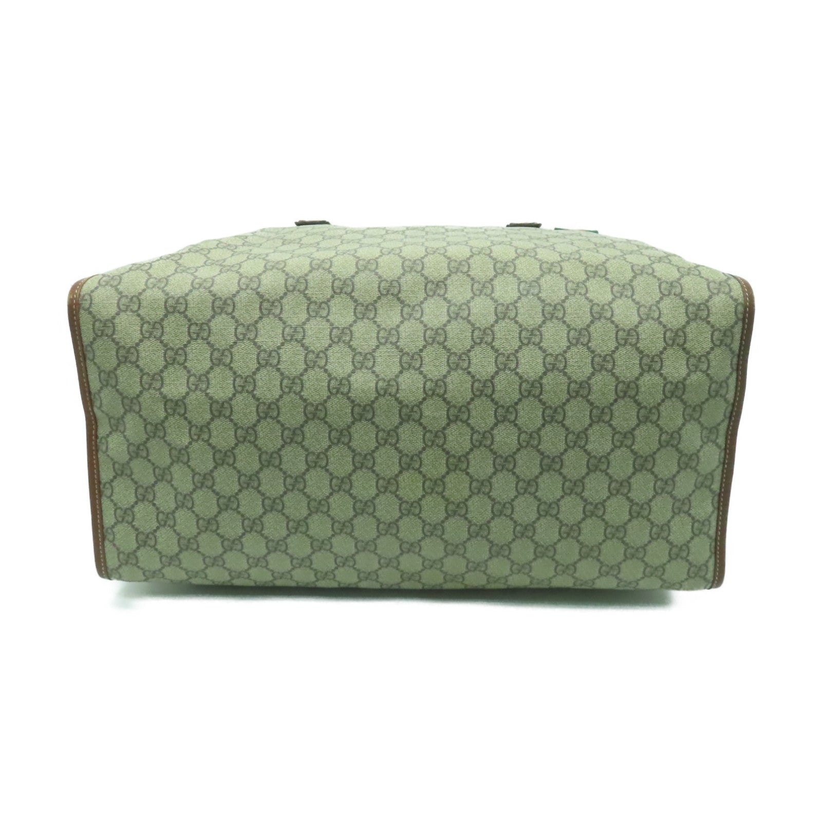 GUCCI 【激減優惠】塗層帆布Boston Bag金扣波士頓包棕色