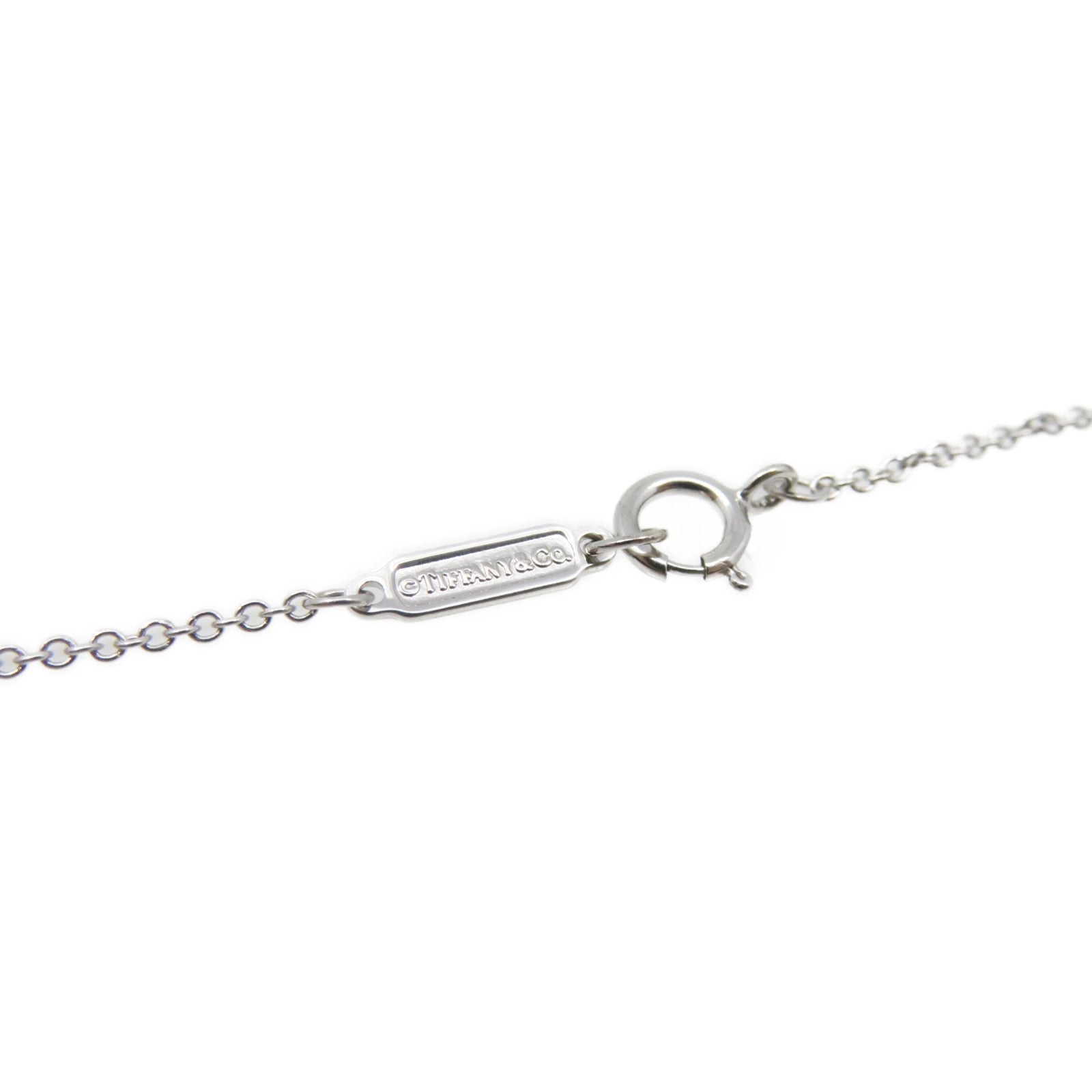 TIFFANY＆CO 18K白金Tiffany T Necklace項鏈