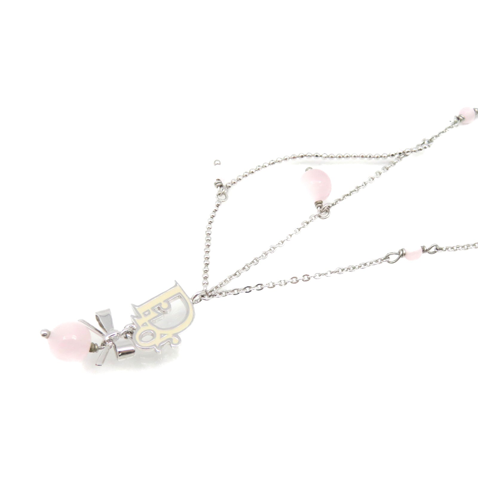 Dior Metal Necklace Pink/Silver