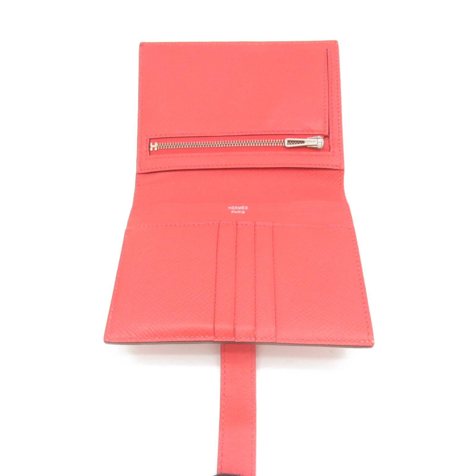 HERMES Epsom皮革Bearn W Snap Wallet銀扣錢包T5