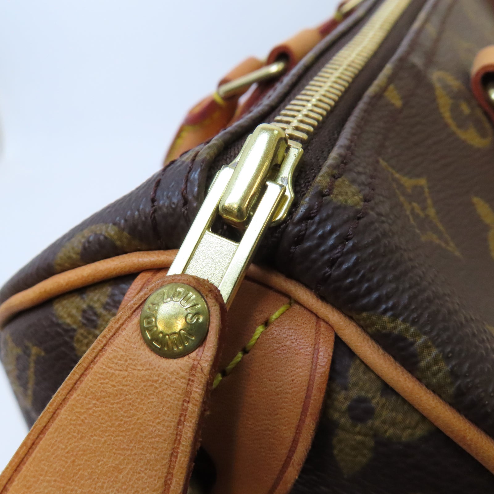 LOUIS VUITTON Monogram Speedy 30金扣手挽袋啡色