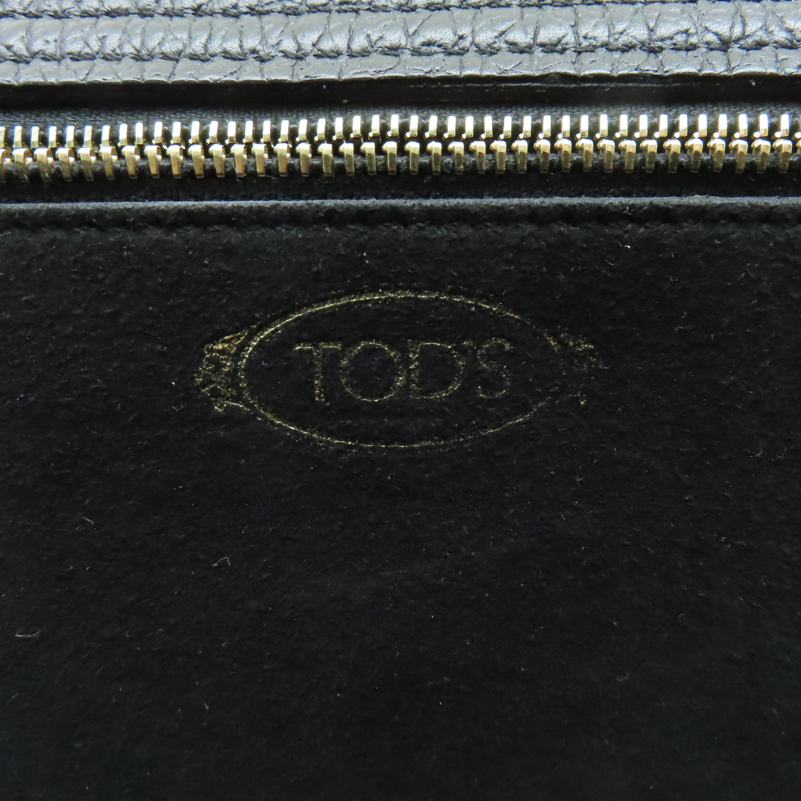 TOD’S 牛皮皮革Handbag金扣手挽袋黑色