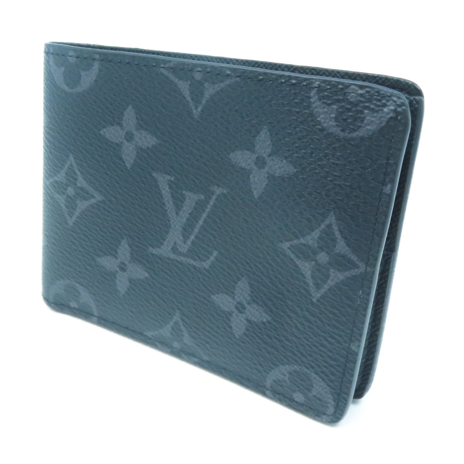 LOUIS VUITTON Monogram Eclipse Slender钱包黑色