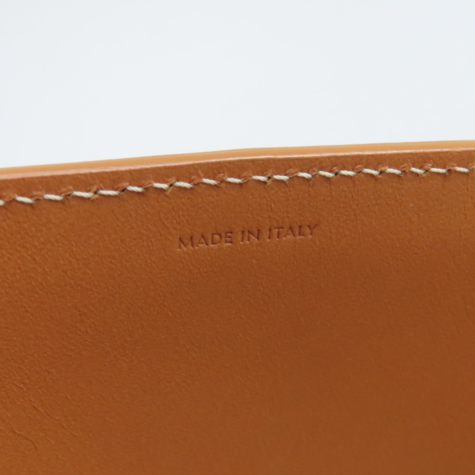 CELINE 帆布/牛皮皮革Large Vertical Bag金扣手挽袋啡色/白色