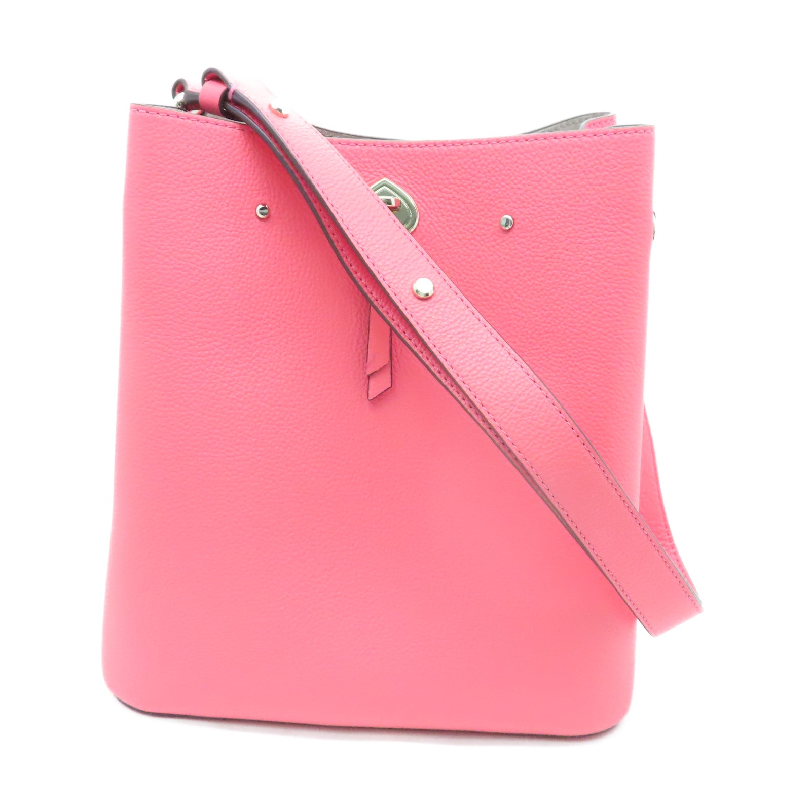 Kate Spade 牛皮皮革Shoulder Bag金扣肩背袋粉紅色