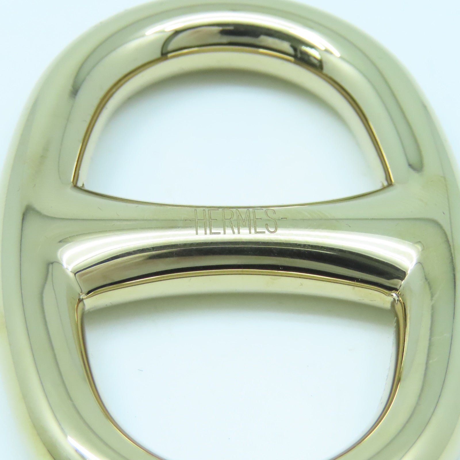 HERMES Metal Scarf Ring Gold Buckle Silk Scarf Buckle Gold