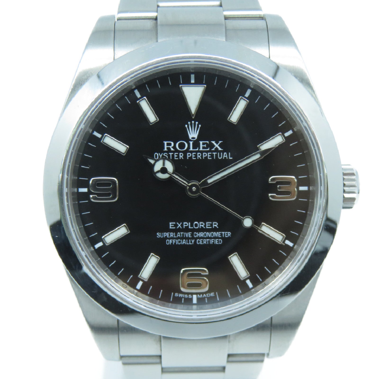 ROLEX 【激減優惠】ExplorerⅠ不鏽鋼手錶自動機芯黑色