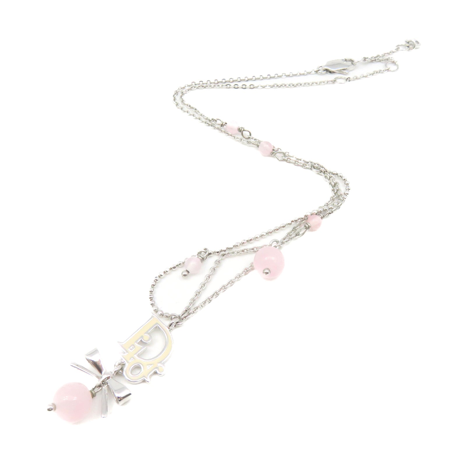 Dior Metal Necklace Pink/Silver
