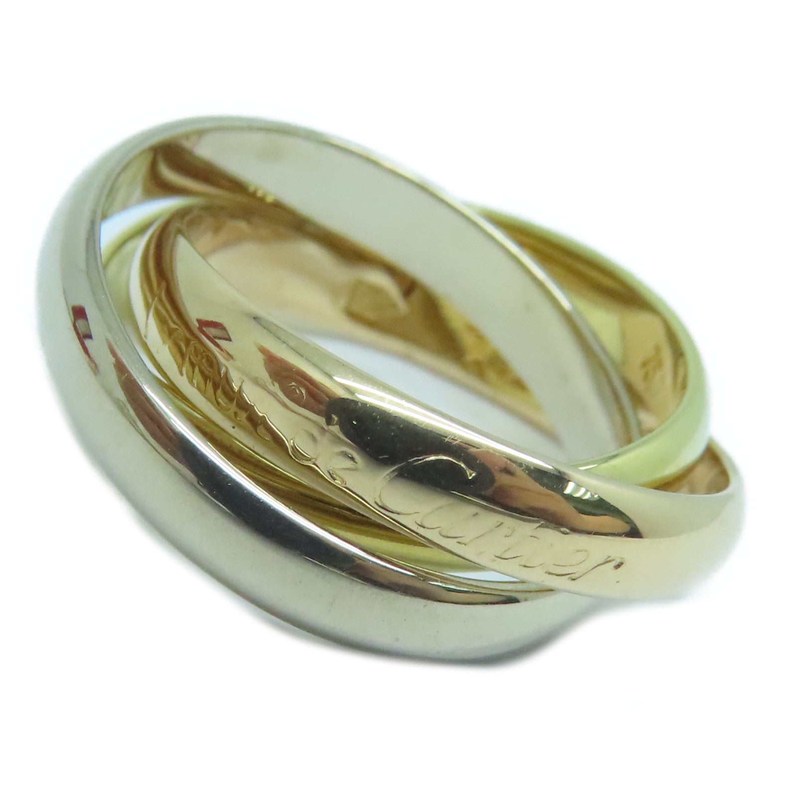 CARTIER 【激減優惠】18K黃金/玫瑰金/白金Trinity戒指US#5.5/Cartier#52金色/粉金色/銀色
