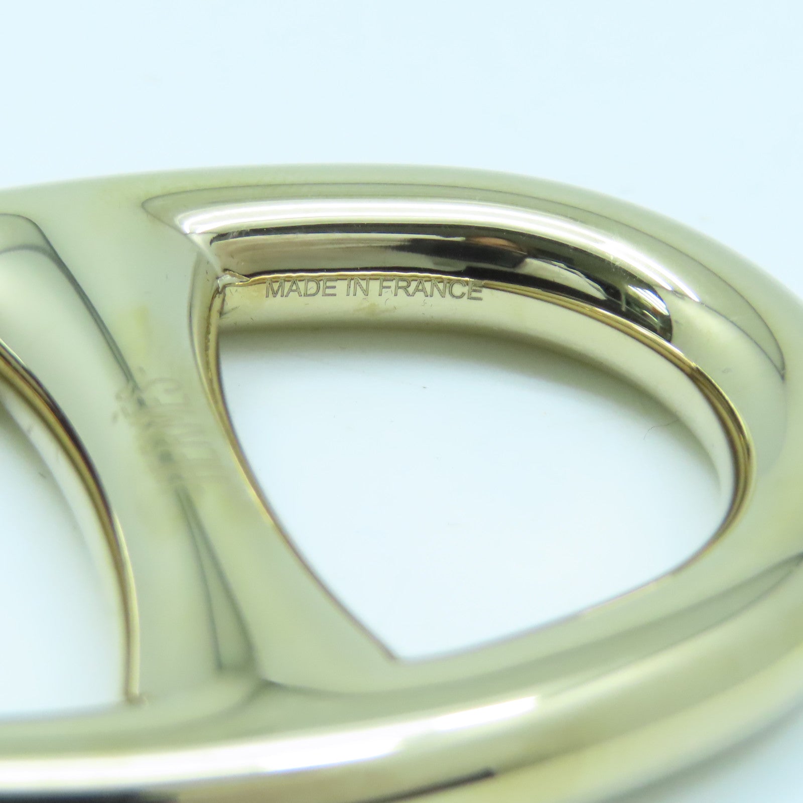 HERMES Metal Scarf Ring Gold Buckle Silk Scarf Buckle Gold