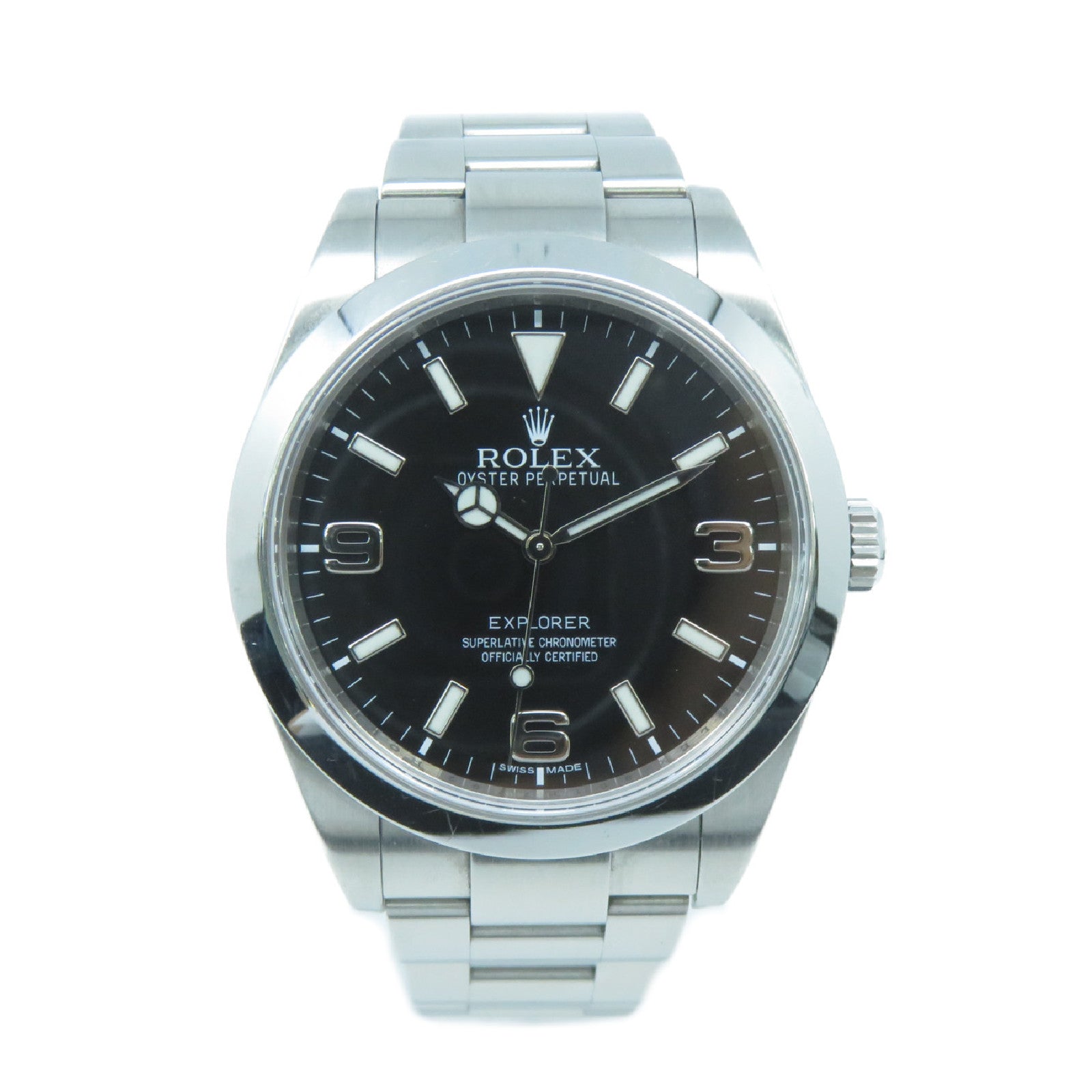 ROLEX 【激減優惠】ExplorerⅠ不鏽鋼手錶自動機芯黑色