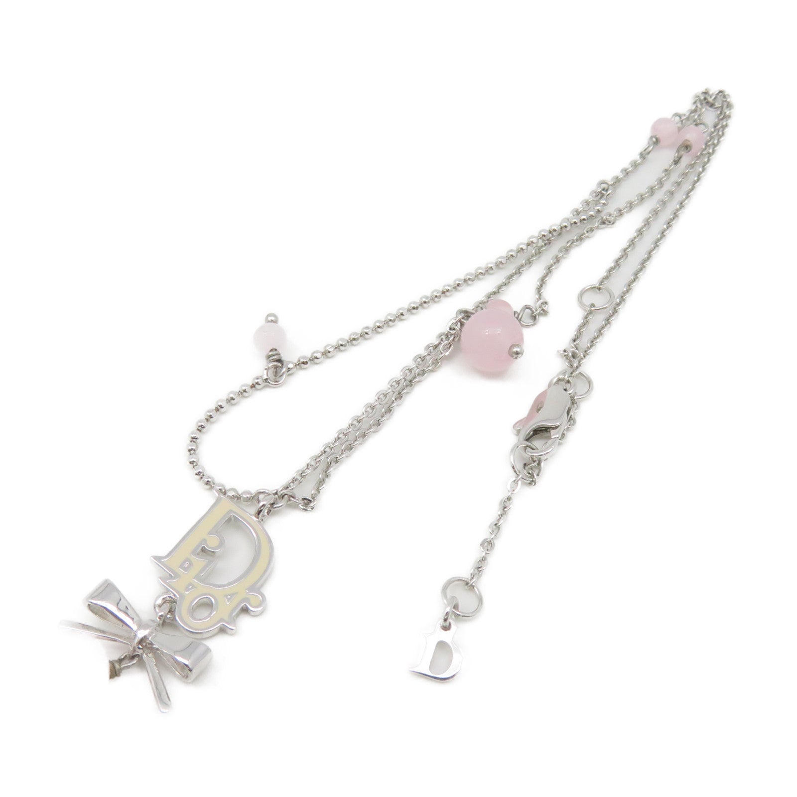 Dior Metal Necklace Pink/Silver