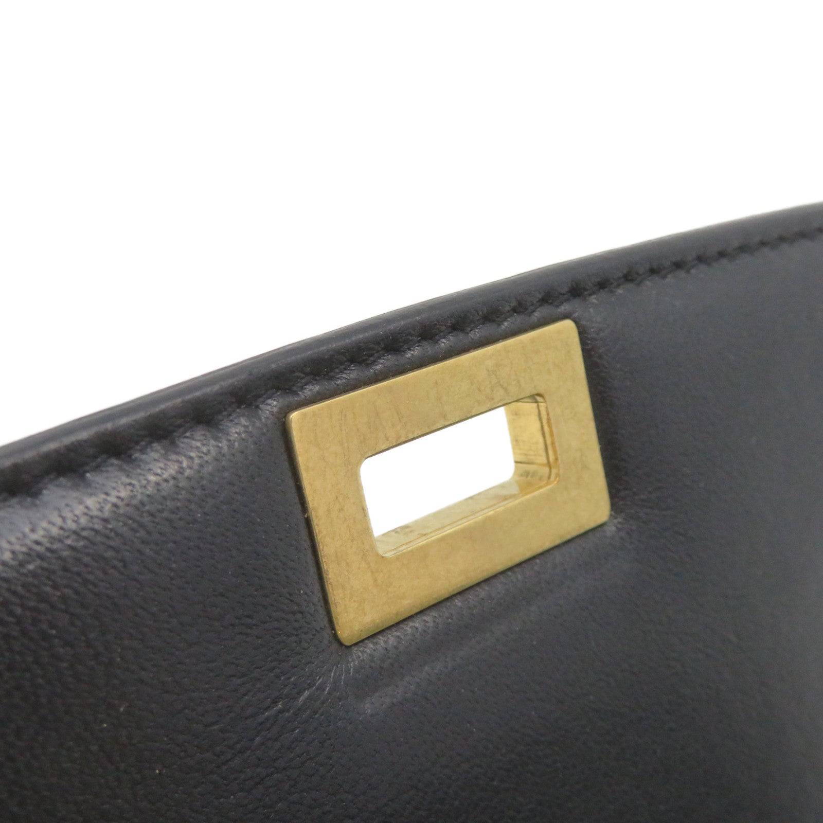 CELINE 【激減優惠】魔鬼魚皮革Box Shoulder Bag金扣肩背袋碳灰色