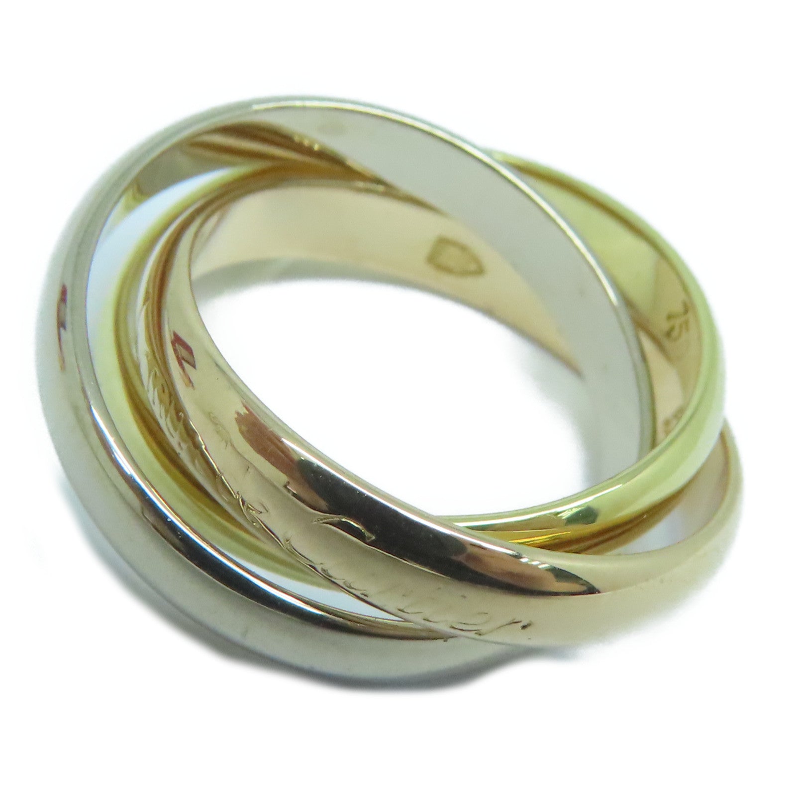 CARTIER 【激減優惠】18K黃金/玫瑰金/白金Trinity戒指US#5.5/Cartier#52金色/粉金色/銀色