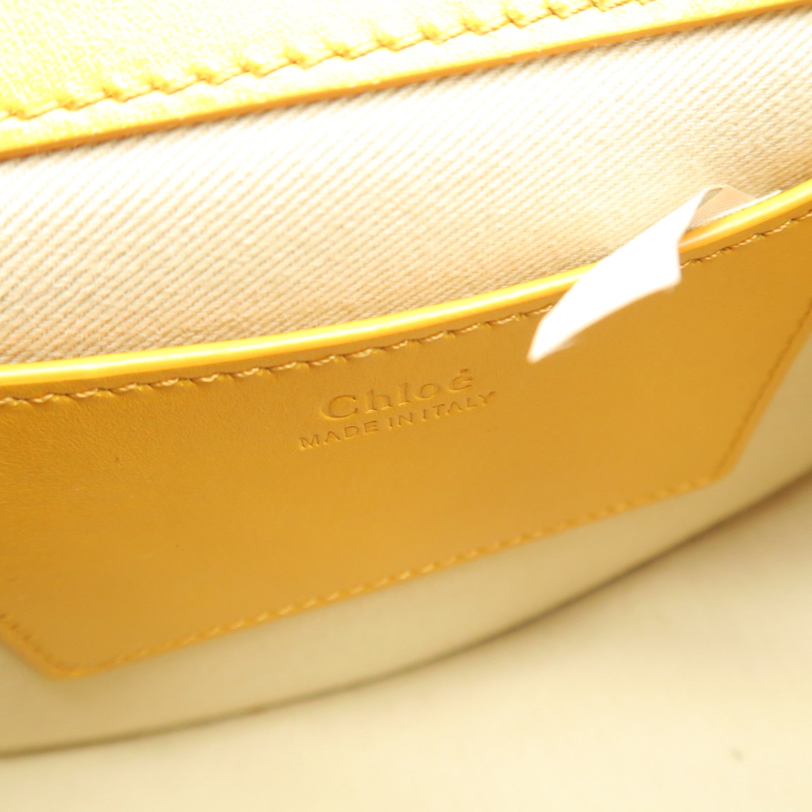Chloe Cowhide Leather Small Tess Crossbody Bag Gold Buckle Handle Shoulder Back Dual-purpose Bag Yellow