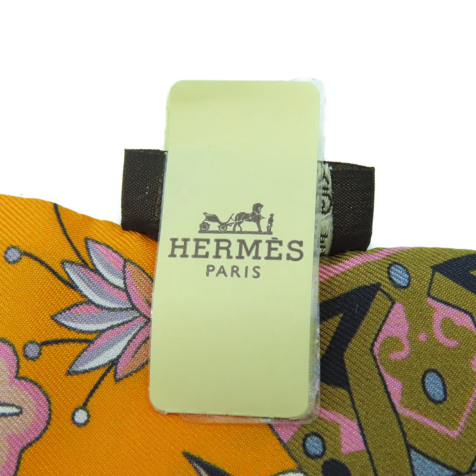 HERMES 【激減優惠】絲質Twilly絲巾橘色