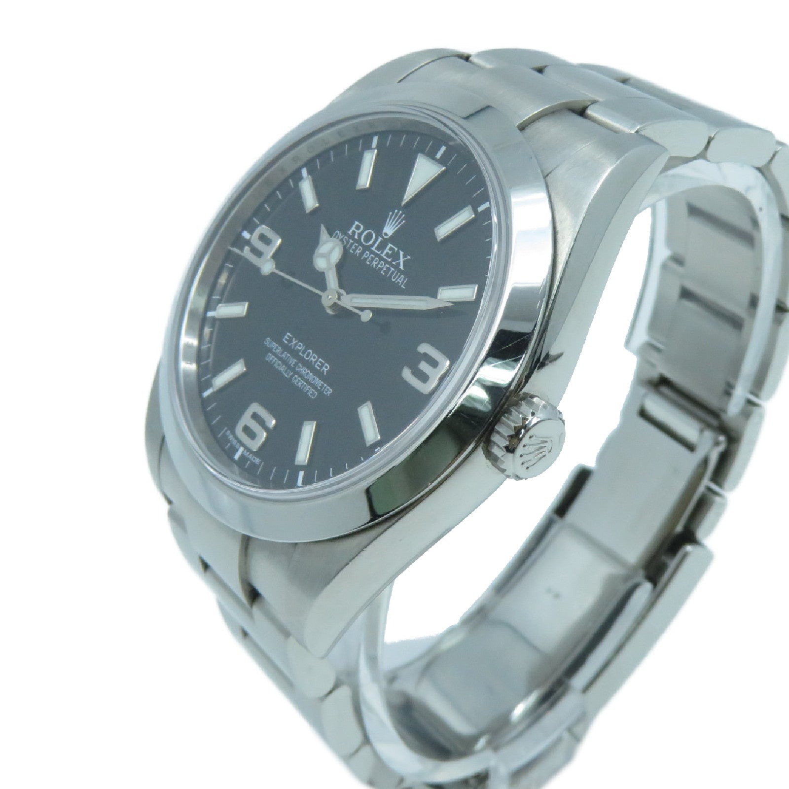ROLEX 【激減優惠】ExplorerⅠ不鏽鋼手錶自動機芯黑色