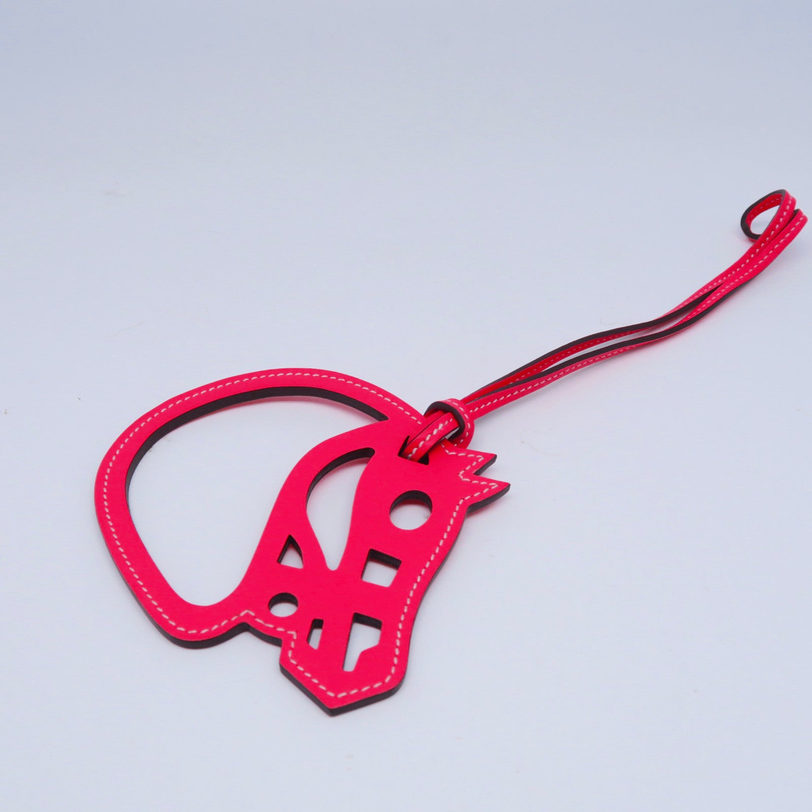 HERMES Vache liegeeHorse Charm掛飾杜鵑粉色
